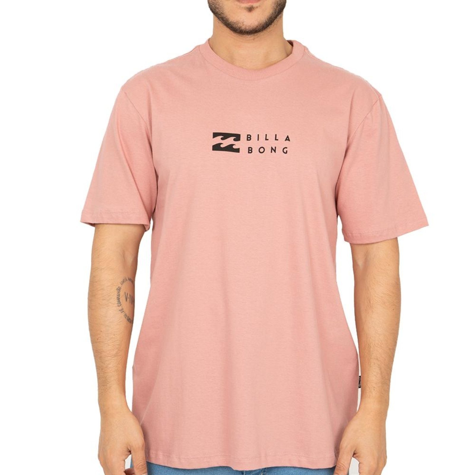Camiseta Billabong United SM26 Masculina Rosa
