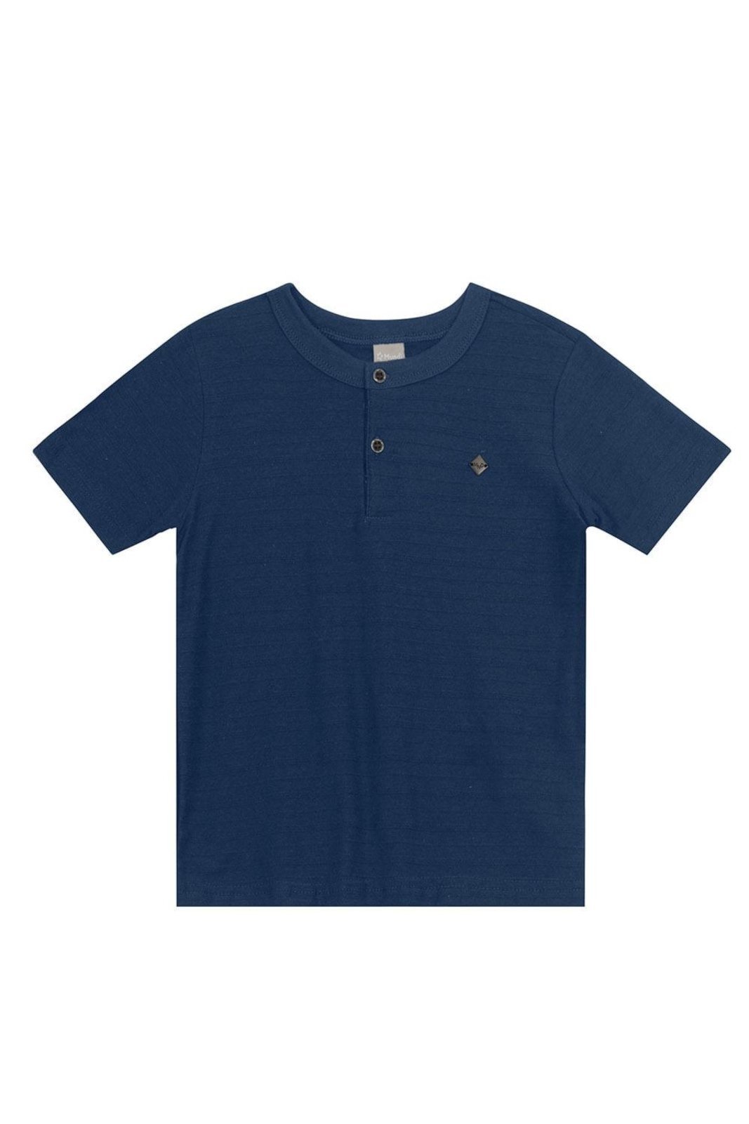 Infantil – Camiseta menino em meia malha Mundi Azul