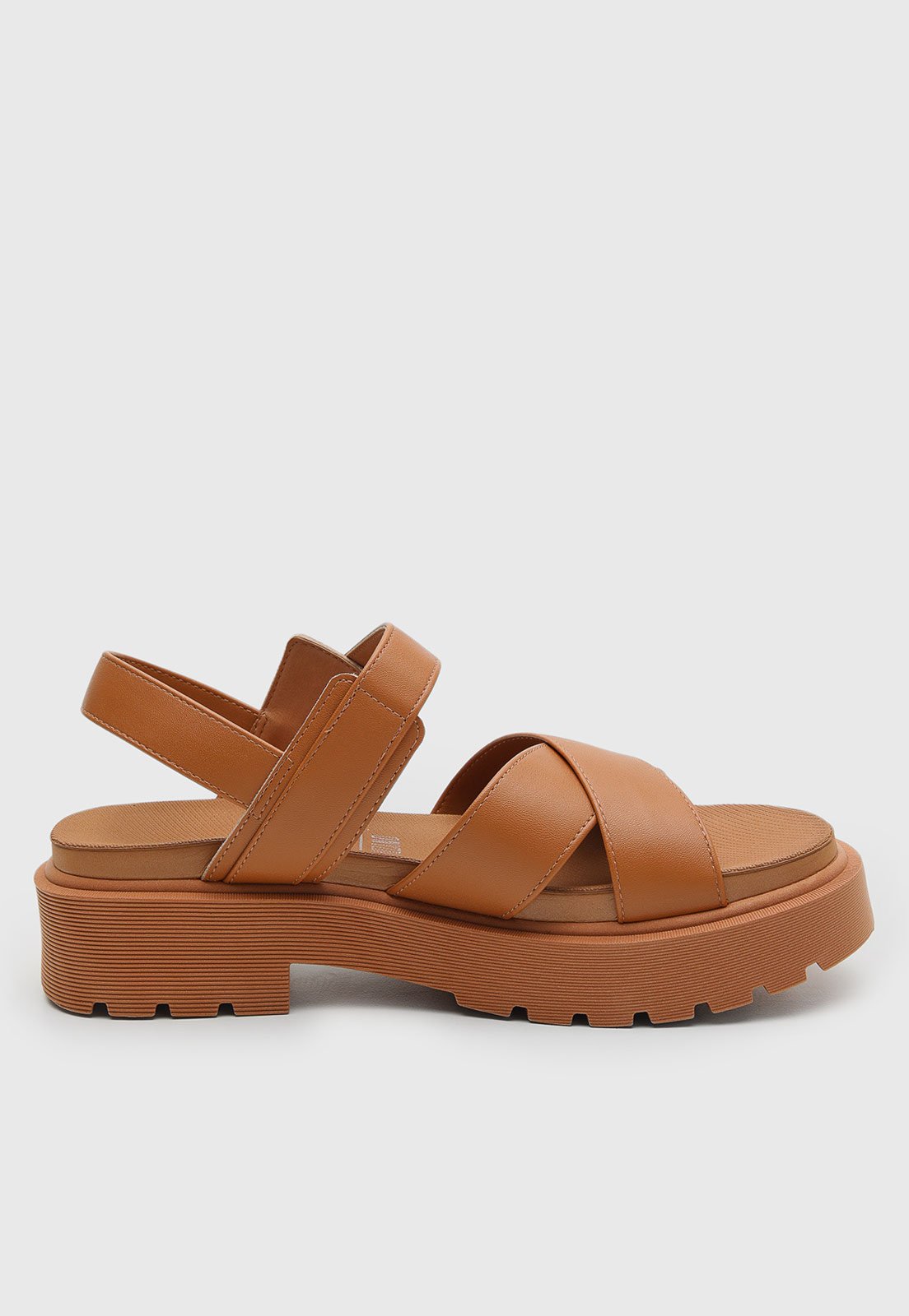 Vista 3 Sandália Feminina Vizzano Salto Bloco Caramelo marrom VIZZANO marrom