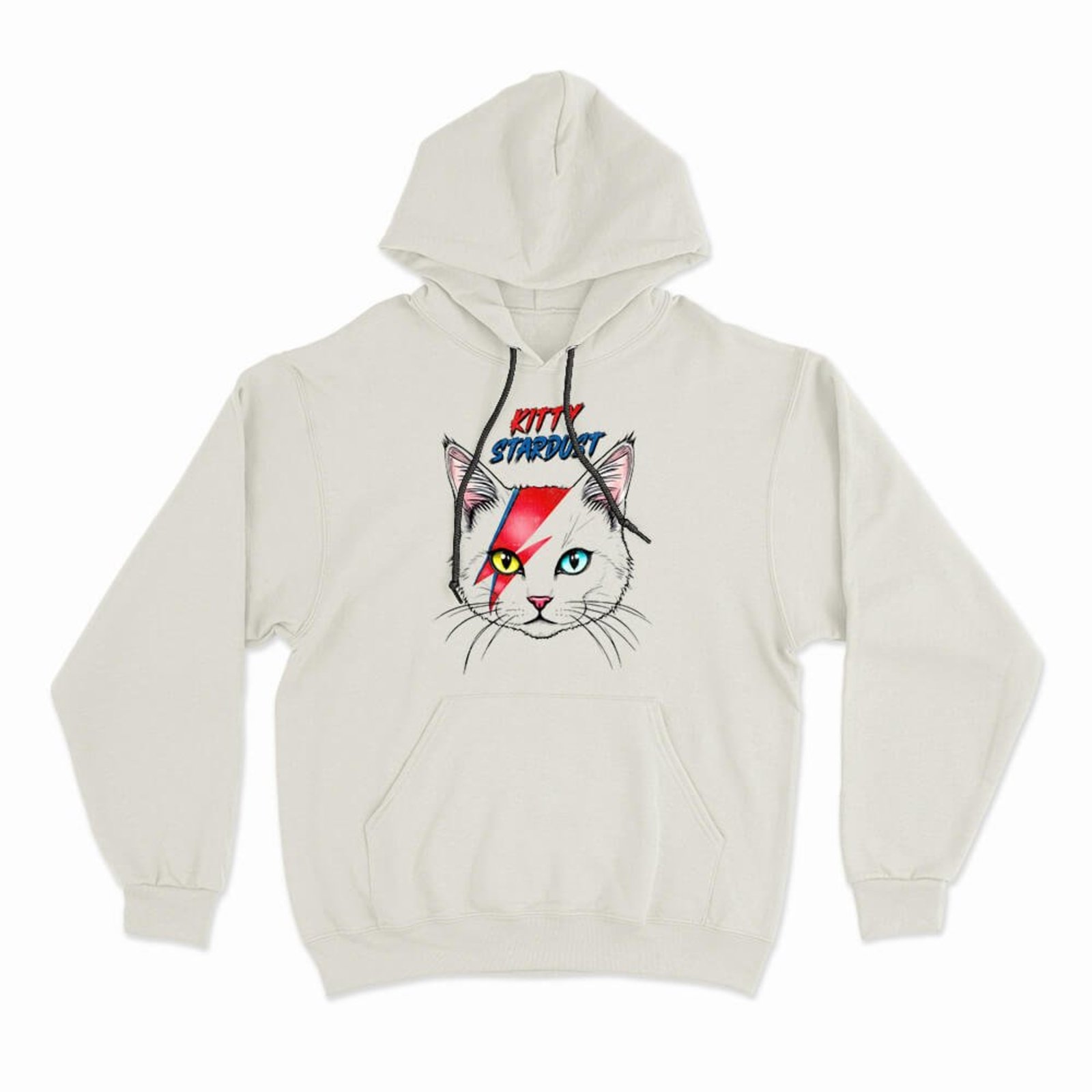 Moletom Com Capuz Kitty Stardust - Off White - Casual - Studio Geek