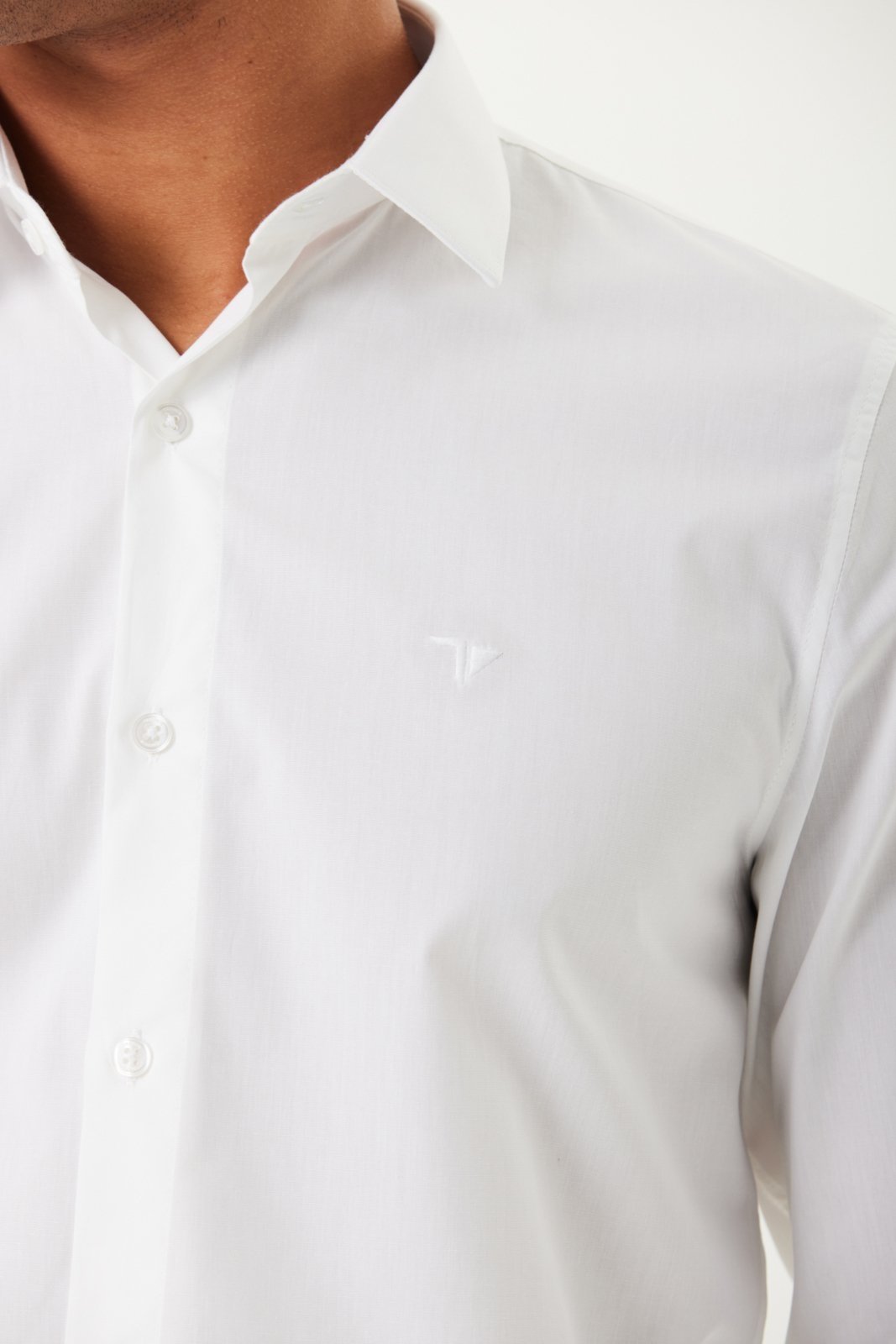Camisa Traymon Manga Longa Slim Branco