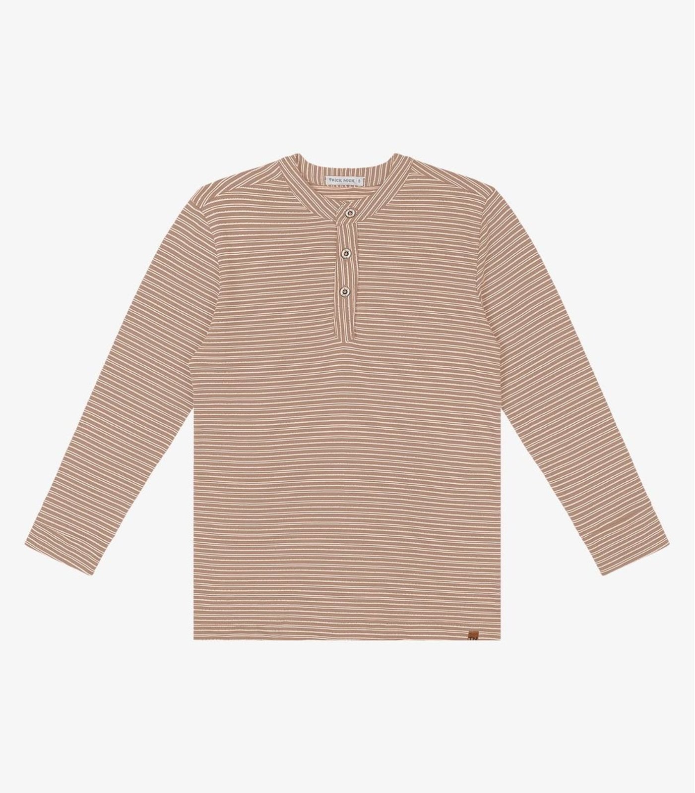 Infantil – Camiseta Menino Manga Longa Trick Nick Marrom