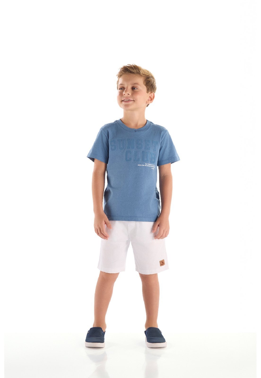 Infantil - Camiseta em Algodão Quimby Azul