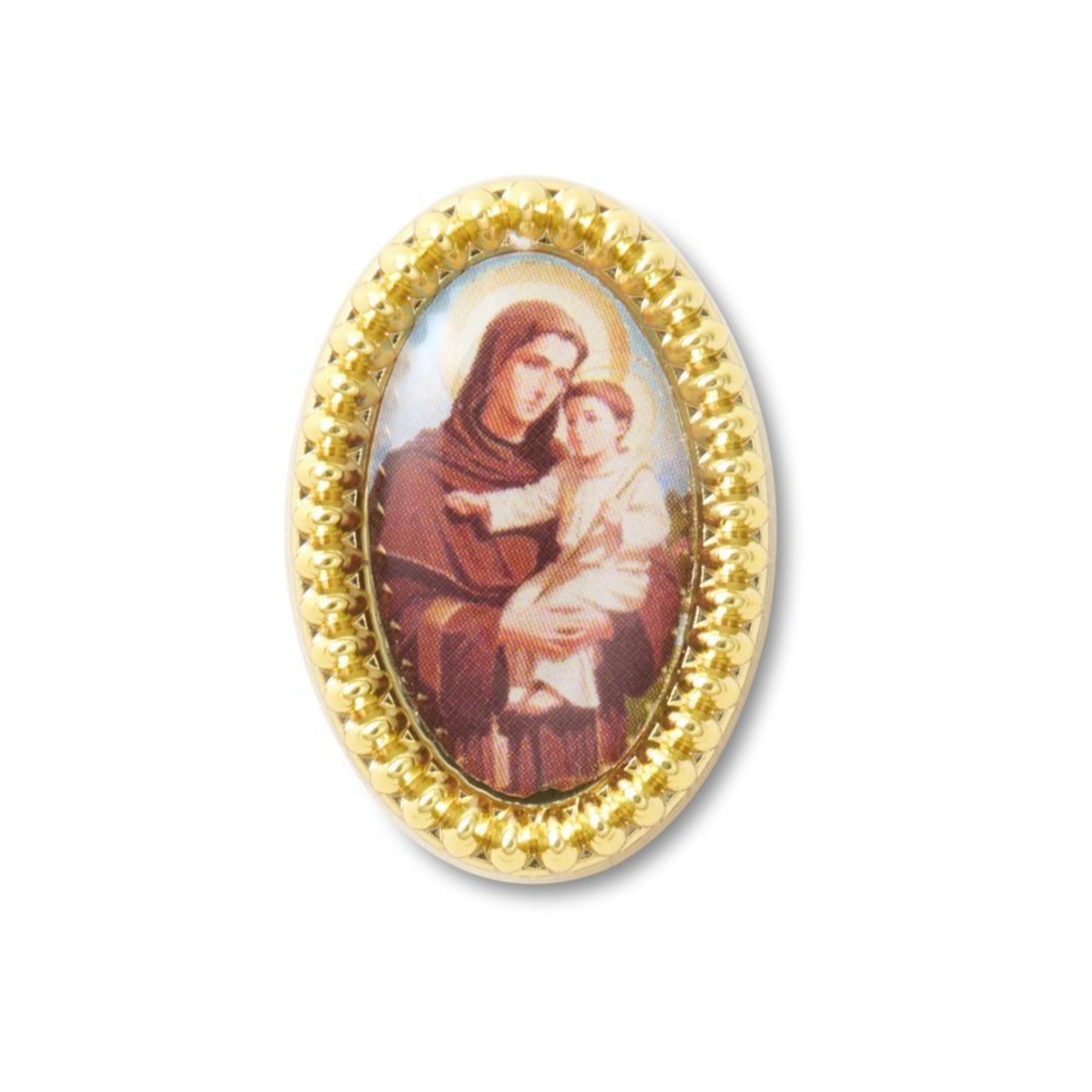 Vista 2 Infantil - Jibbitz™ Santo Oval Dourado UNICO Crocs branco