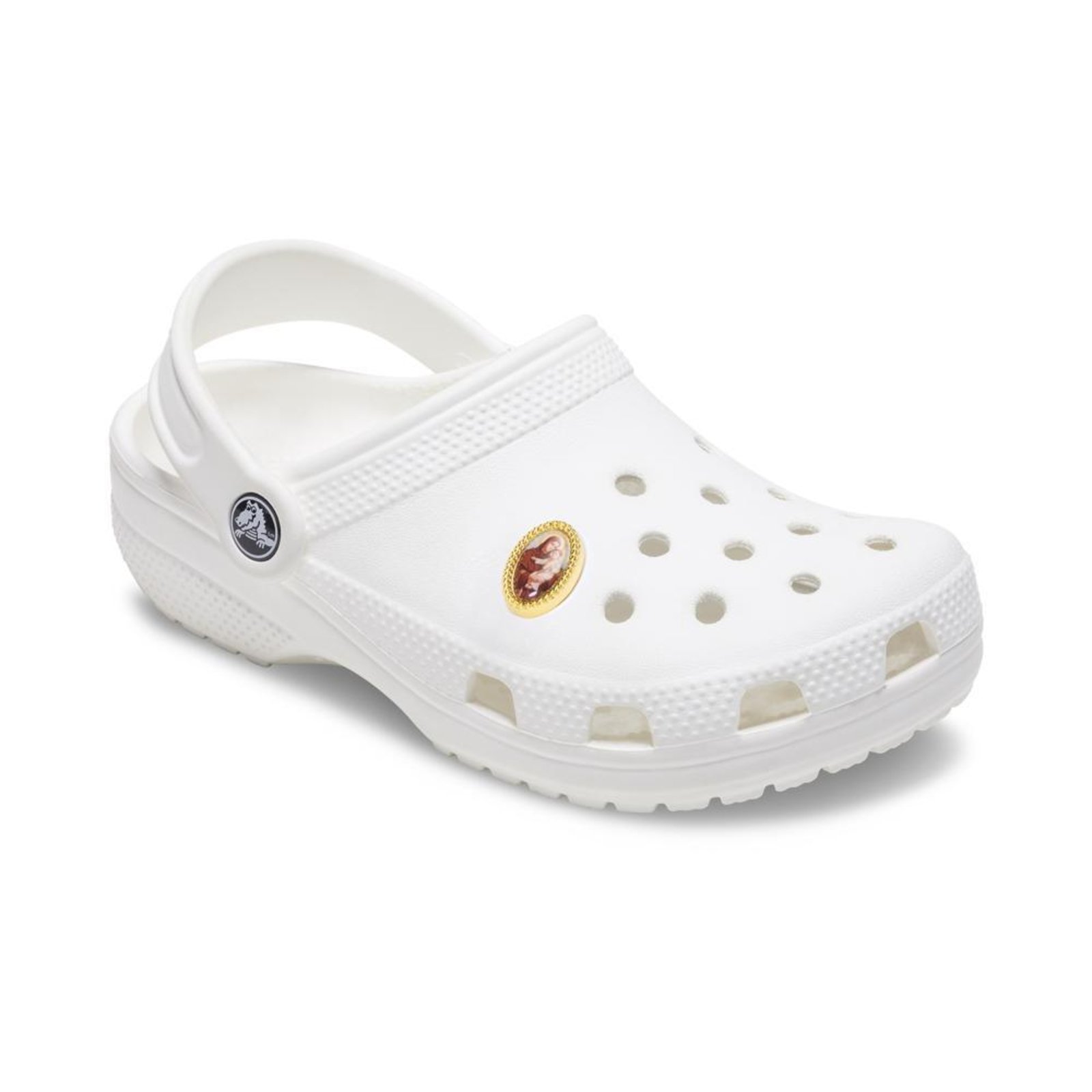 Vista 3 Infantil - Jibbitz™ Santo Oval Dourado UNICO Crocs branco