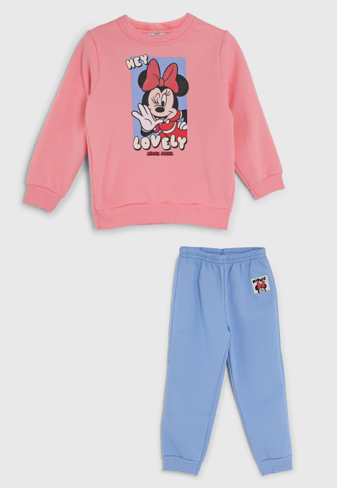 Conjunto Longo Brandili Minnie Rosa