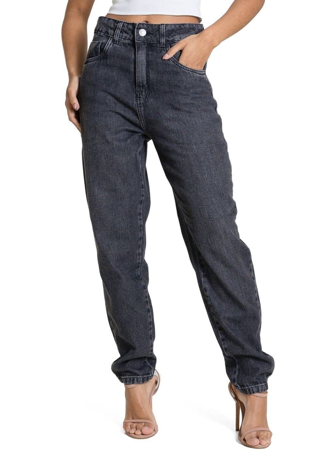 Calça Jeans Sawary Mom - 283376 - Preto - Sawary