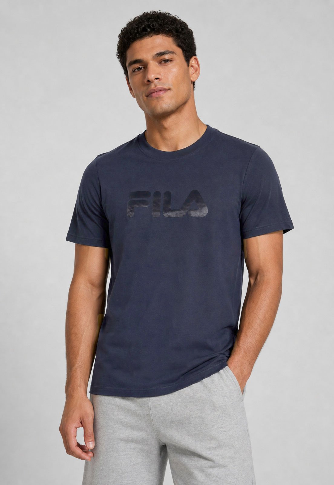 Camiseta Masculina Fila Letter Azul