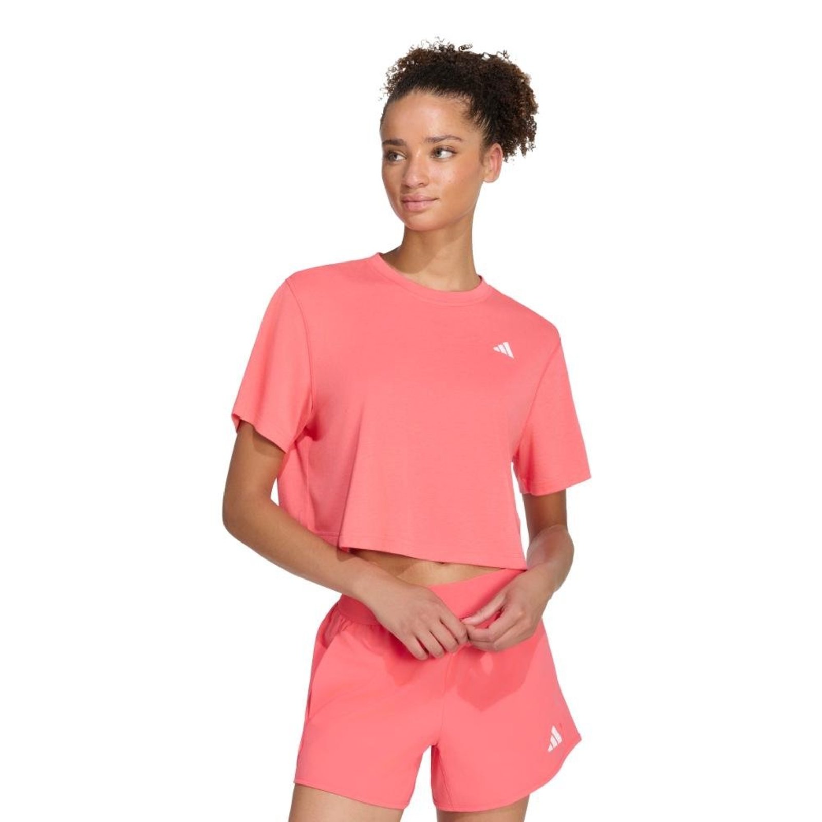Camiseta Treino Boxy Essentials adidas Performance Rosa