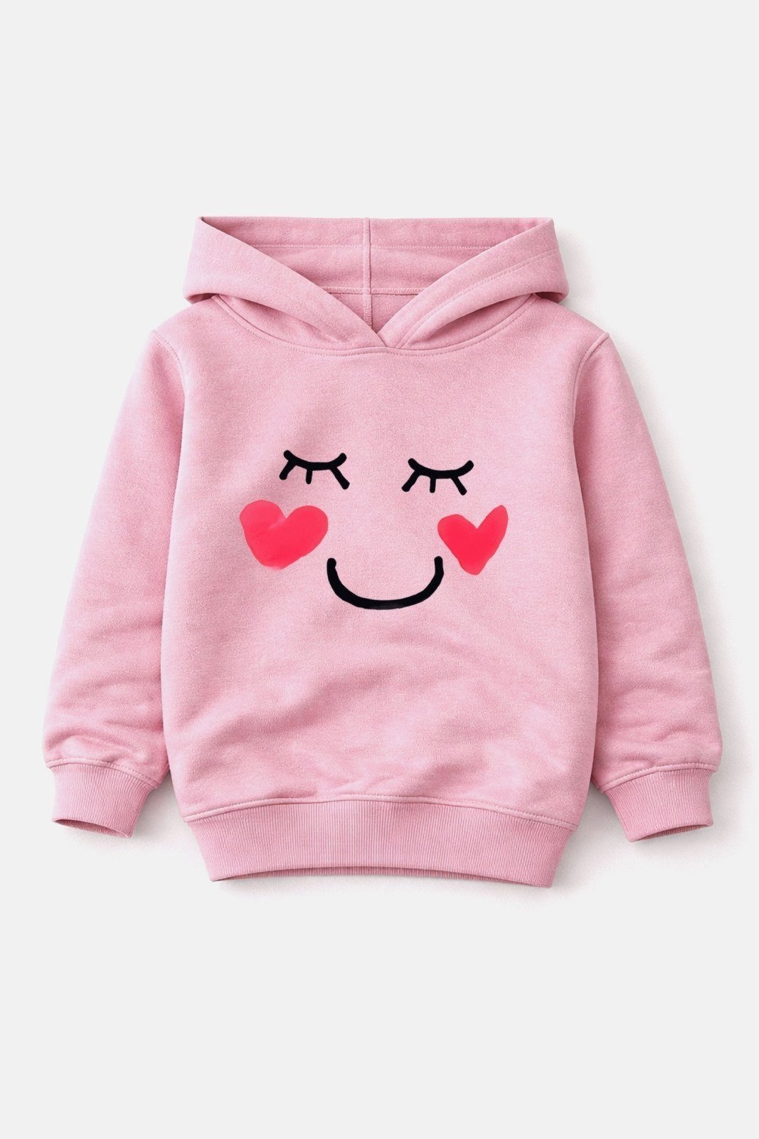 Infantil - Blusão Moletom Peluciado Sorriso - Rosa
