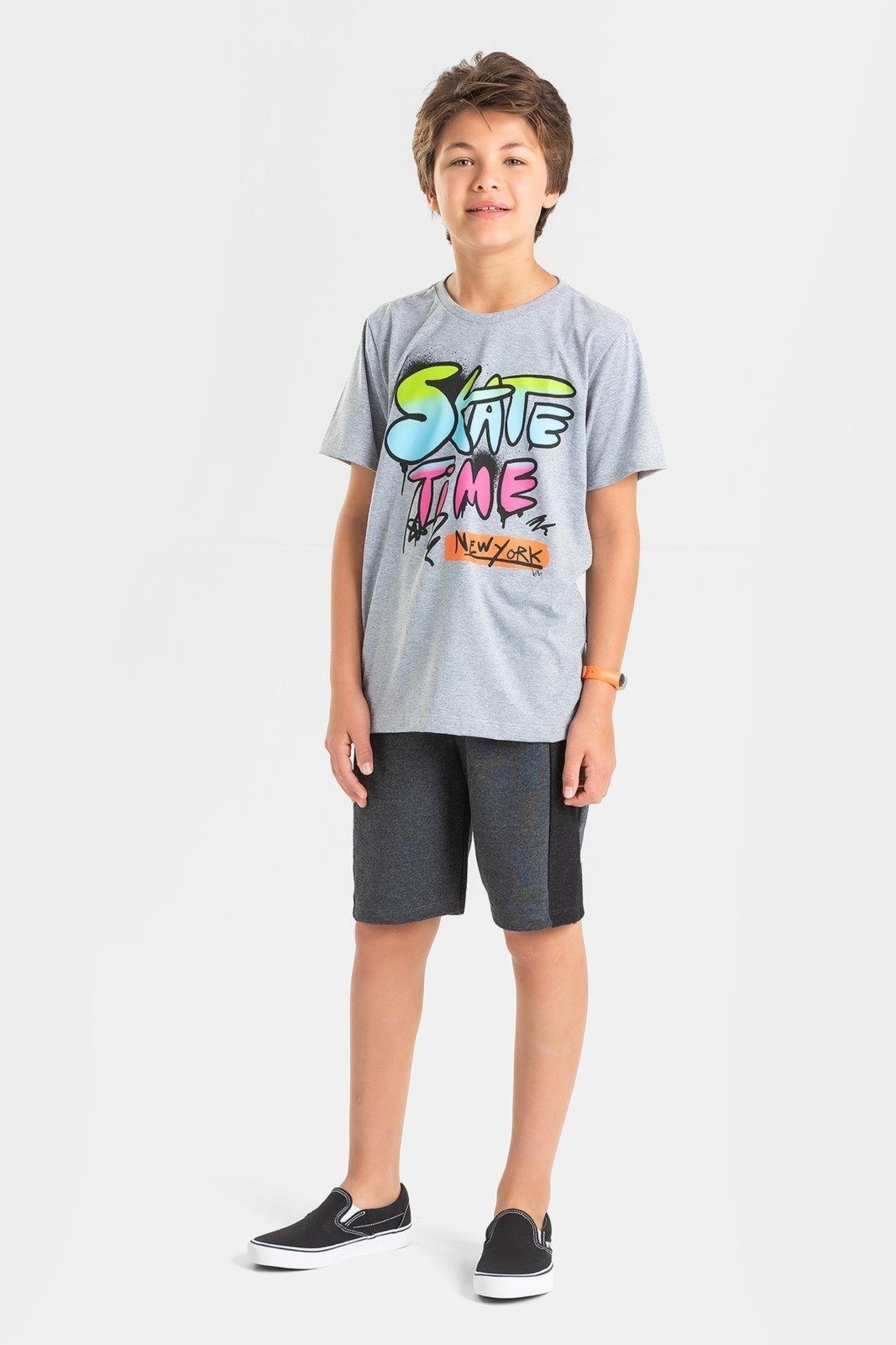 Infantil - Conjunto Juvenil Verão Masculino Skate Time