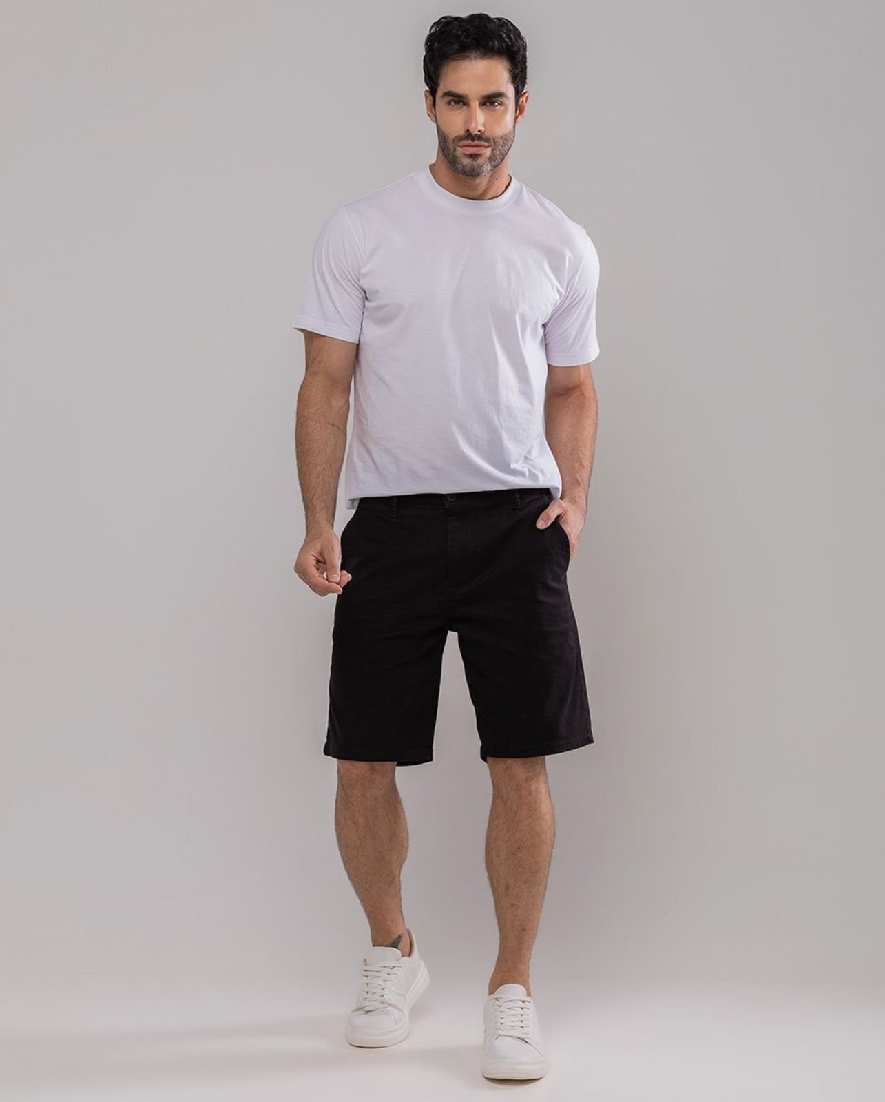 Bermuda Masculina Chino 11100 Preto Consciência