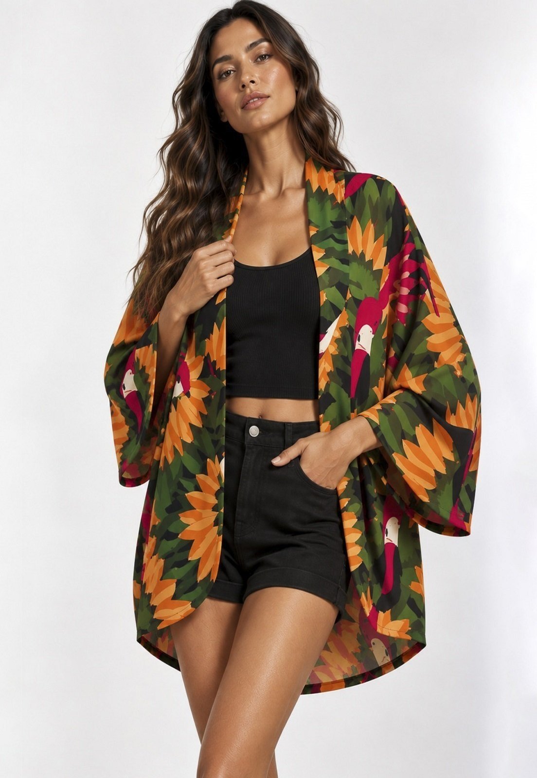 Kimono Cabanafree Estampa Festas dos Tucanos