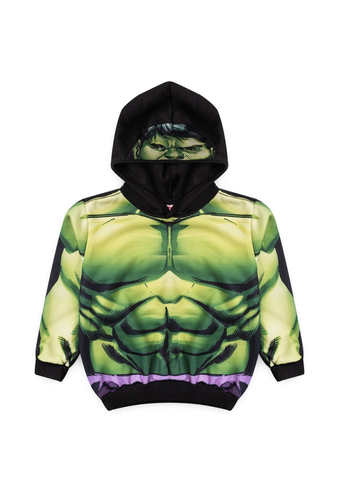 Infantil - Casaco Disney Masculino Hulk Moletom