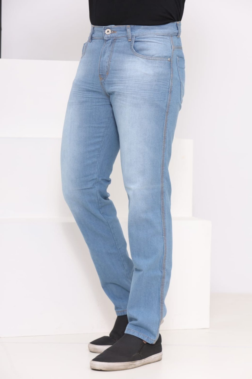 Calça Tradicional Azul Clara Masculina Mumbai Alleppo Jeans