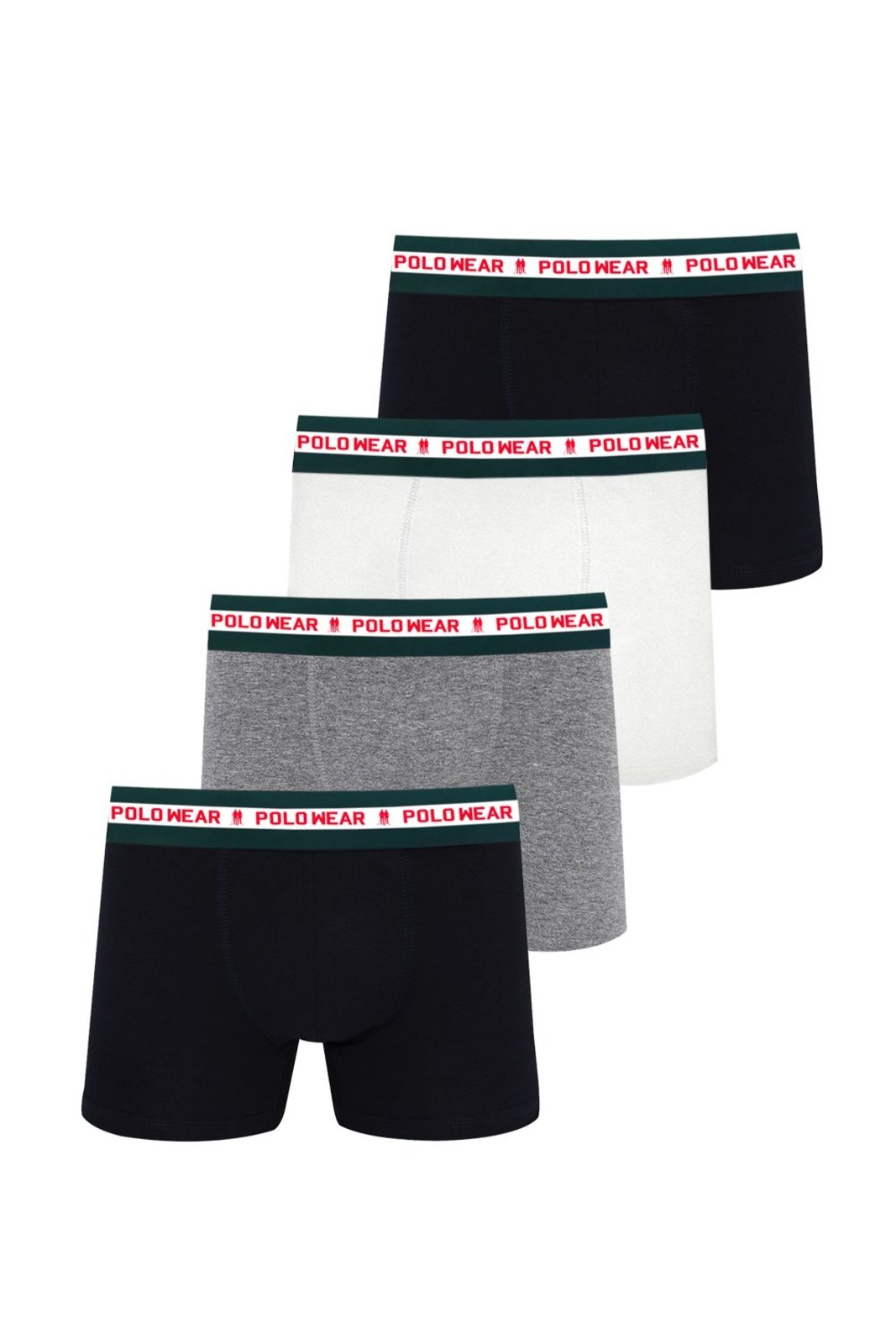 Kit 4 Cuecas Algodão Conforto Diário Polo Wear Sortido