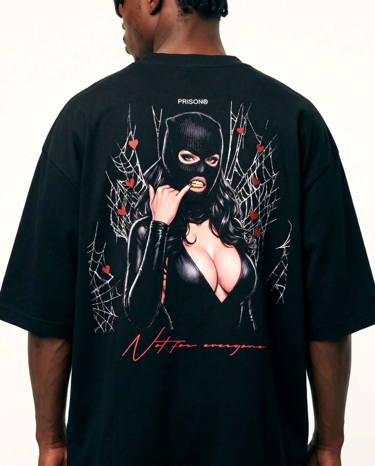 Camiseta Oversized Ganstar Prison Preta