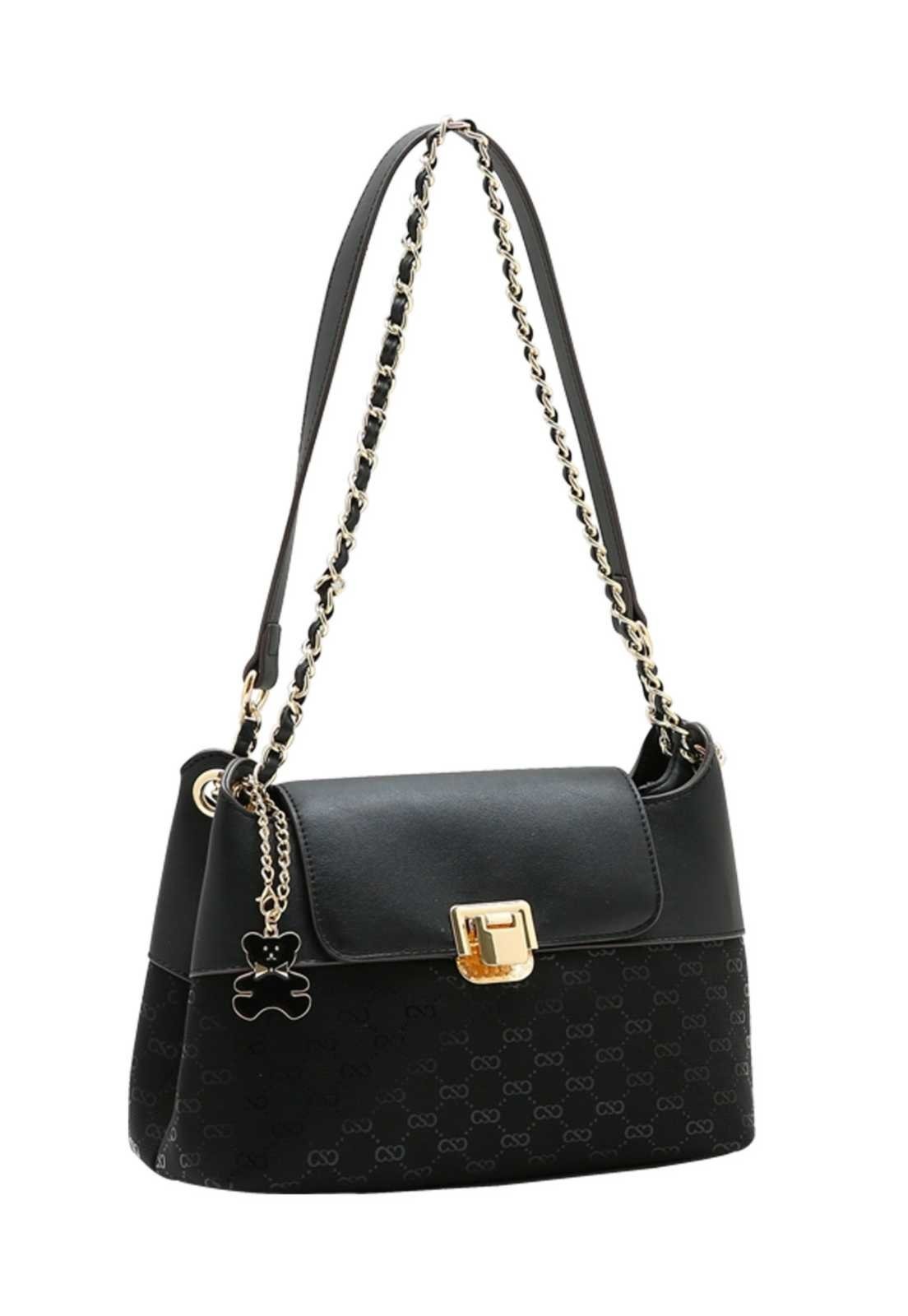 Bolsa Feminina Chenson Shine Monograma 3485800 Preto