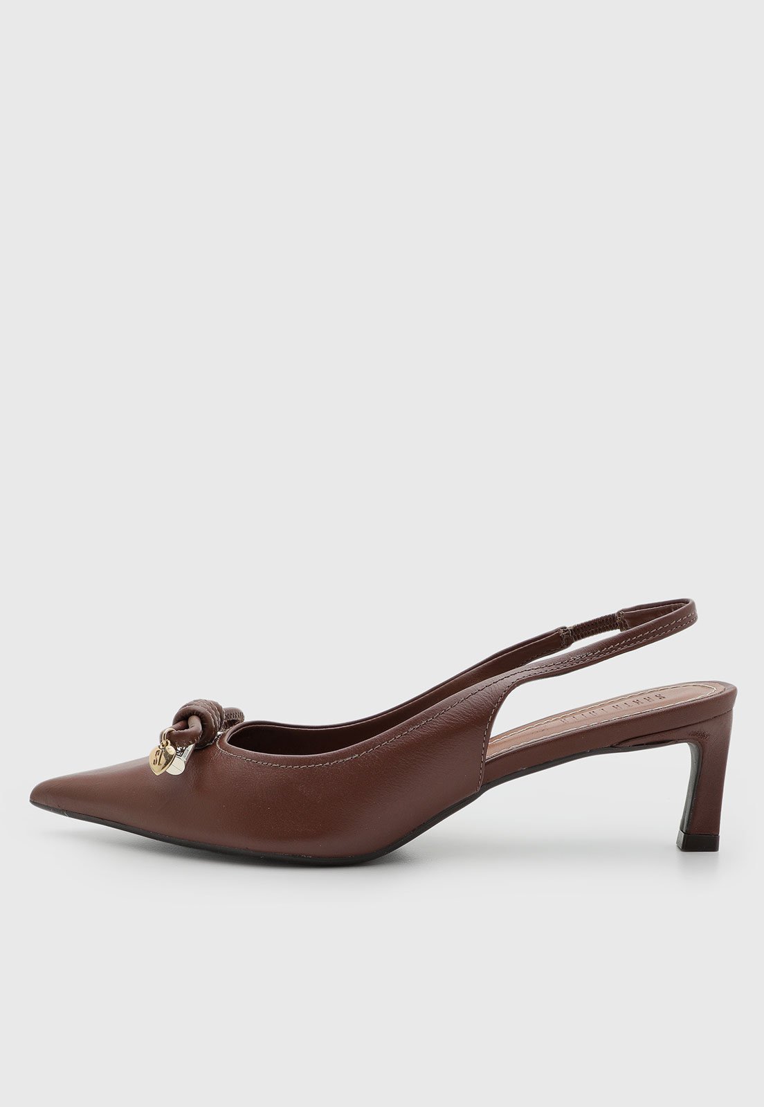 Scarpin Feminino Santa Lolla Slingback Couro Marrom