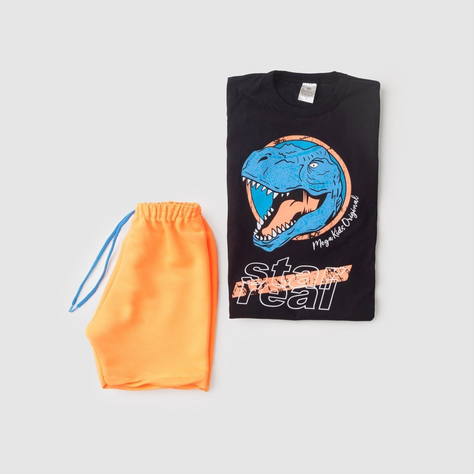 Vista 3 Infantil - Conjunto Verão Masculino Start Real Mega Preto Mega Kids unico Mega Kids unico