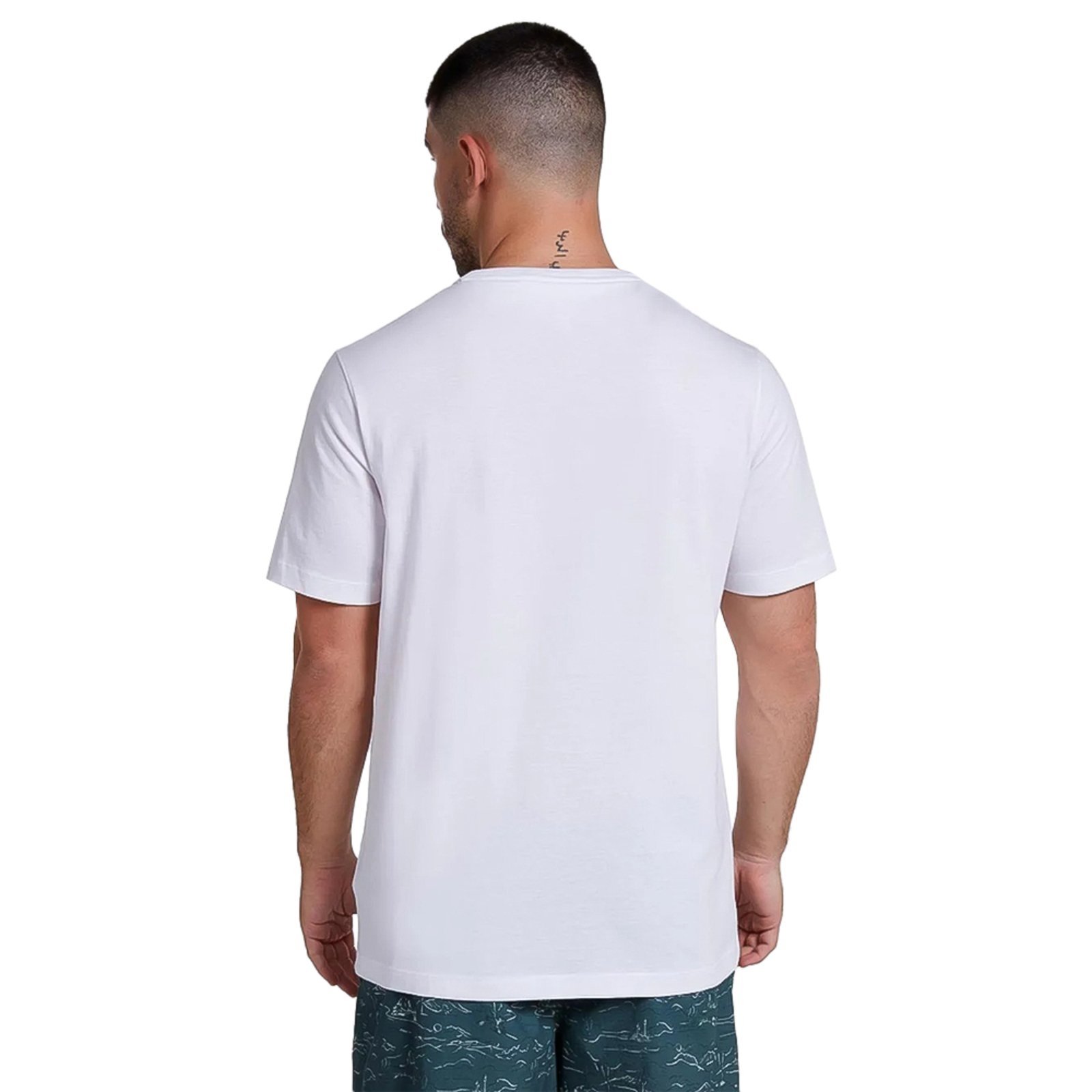Vista 3 Camiseta Individual Basic Comfort Fit OU24 Masculino branco Individual branco