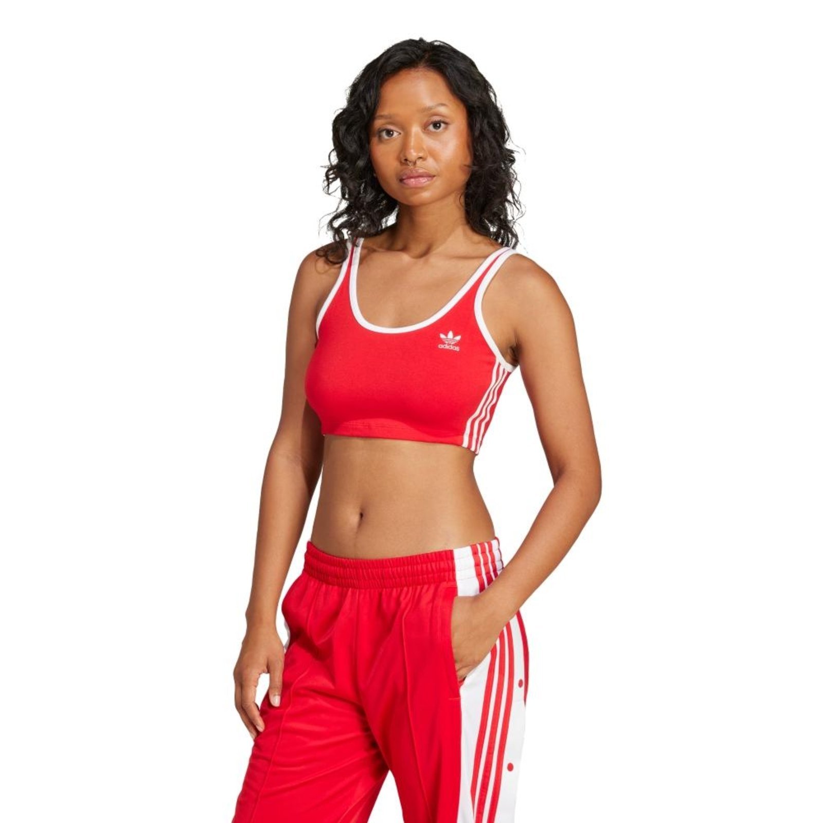 Top Adicolor Três Listras adidas Originals Vermelho