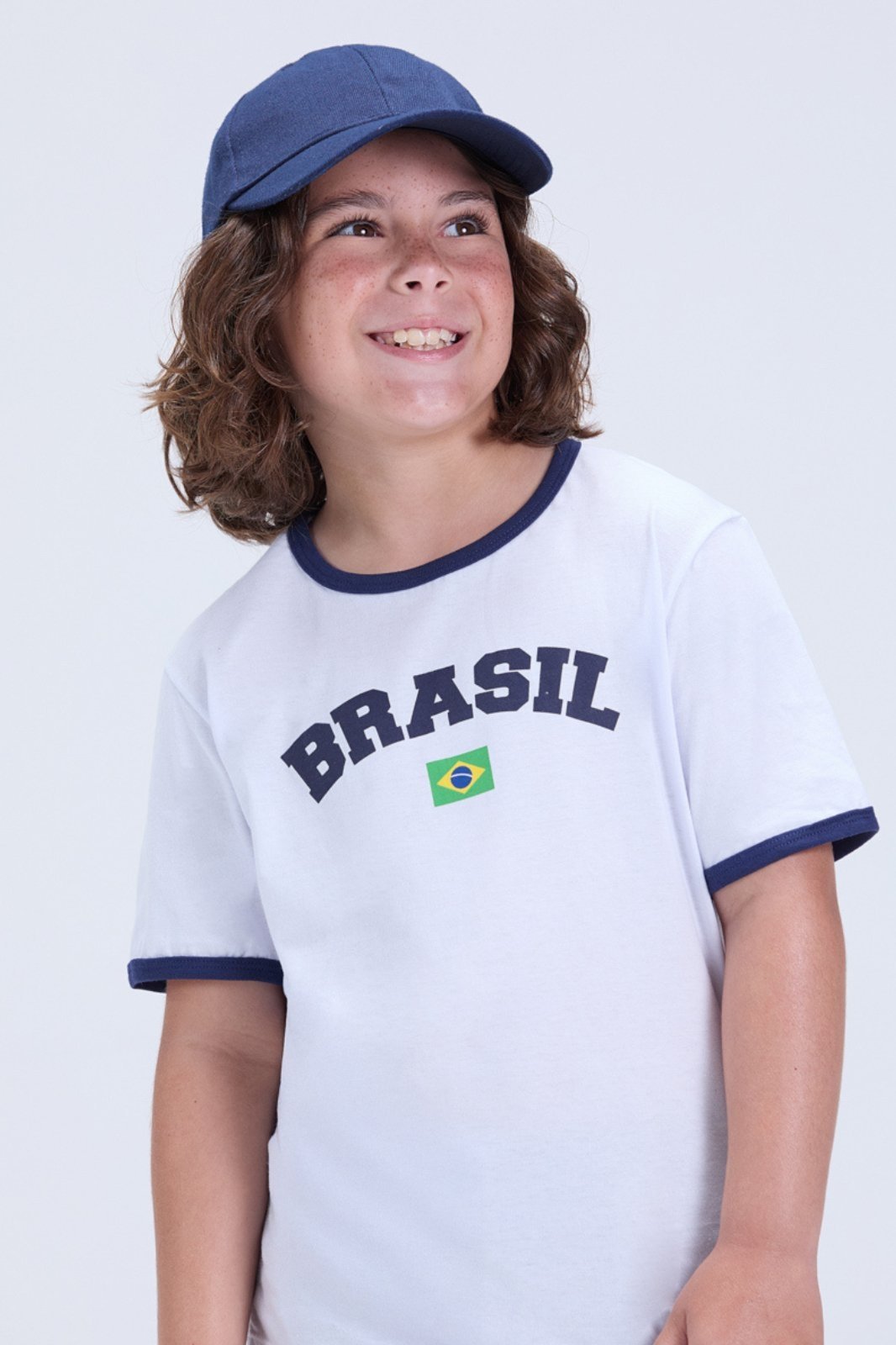 Vista 3 Infantil - Conjunto Masculino Brasil Copa Verão VIDA COSTEIRA amarelo VIDA COSTEIRA amarelo
