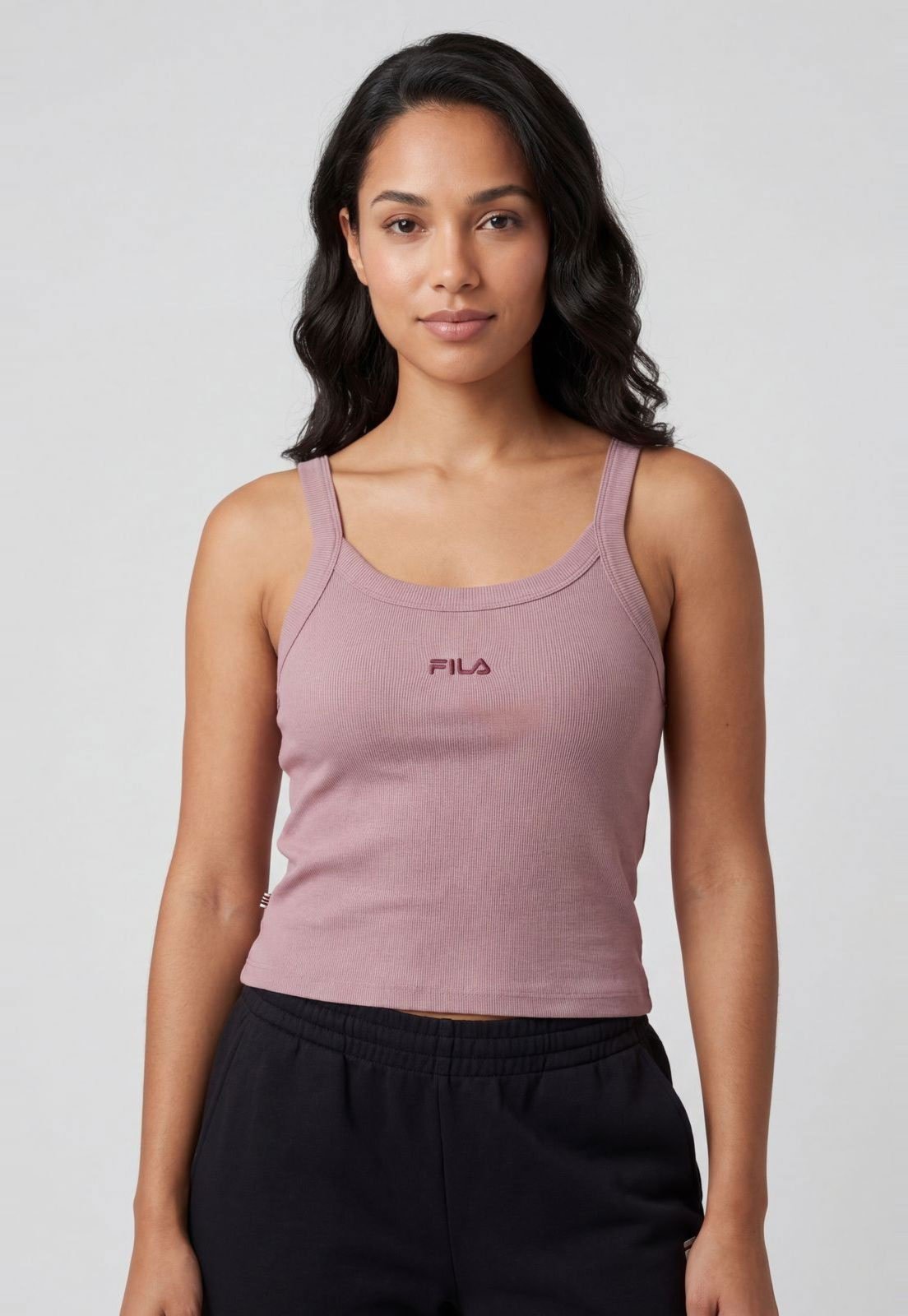 Regata Cropped Feminina Fila Alças Finas Rosa