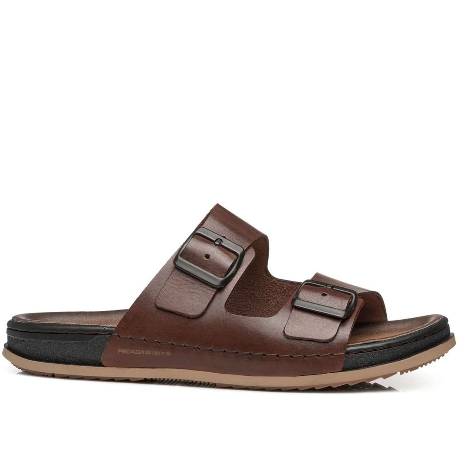Chinelo Pegada Masculino em Couro Pinhão 134851-01 Chinelo Pegada Masculino em Couro Pinhao 134851-01 44