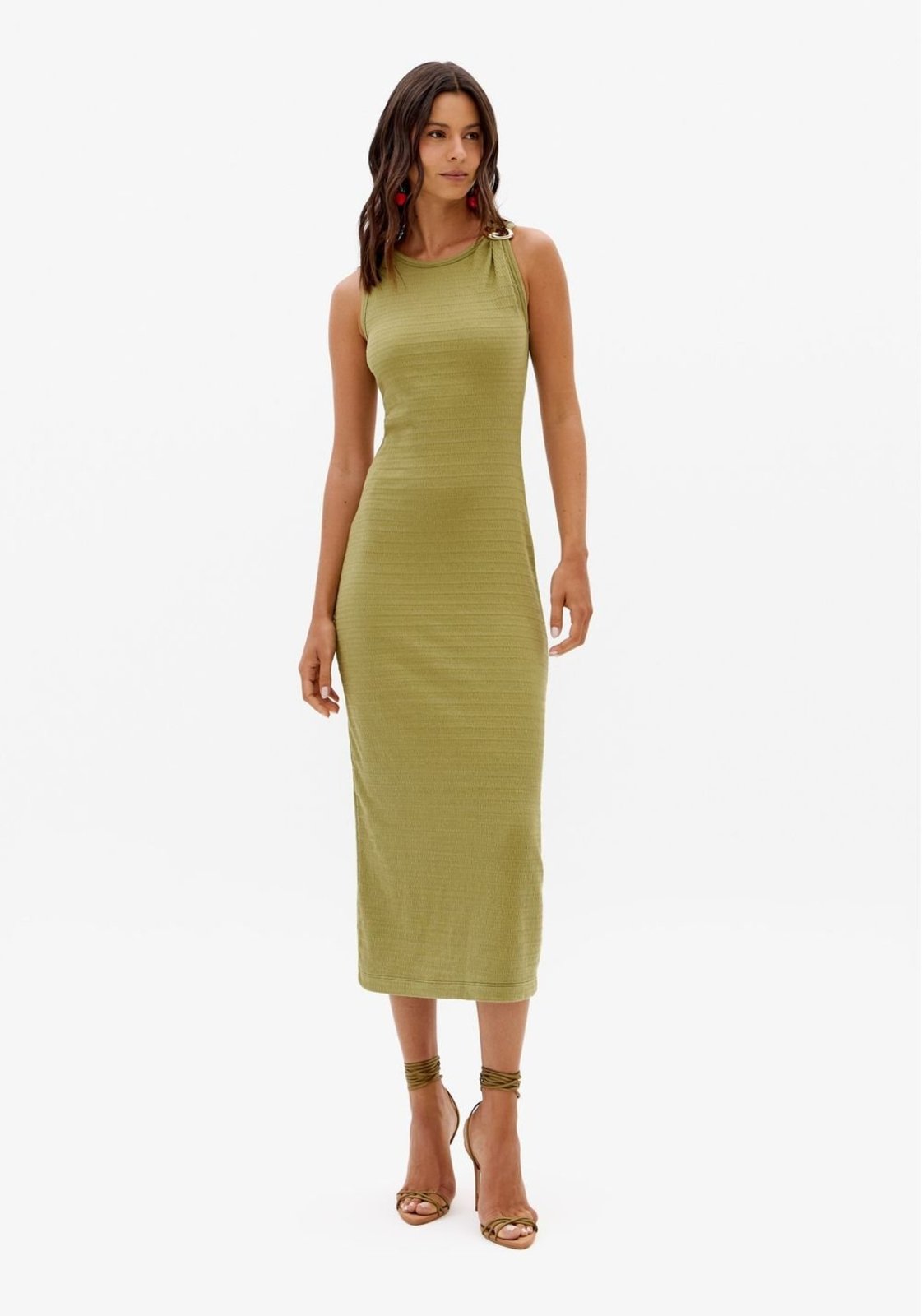 Vestido Super Midi Sem Mangas Lança Perfume