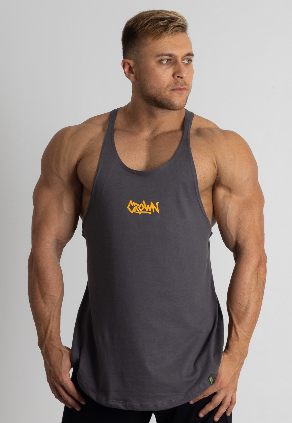 Regata Masculina Cavada Crown Training Graffs Academia Musculação