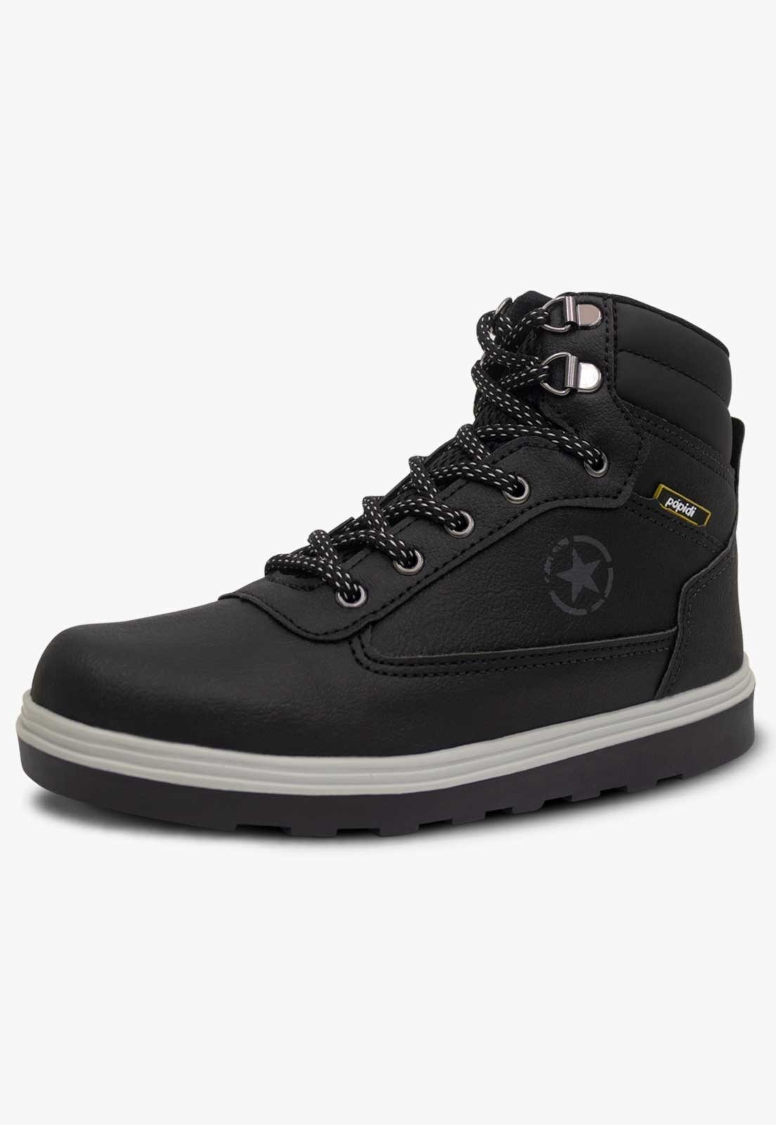 Infantil – Bota Coturno Masculino Casual Pópidi Menino Preto