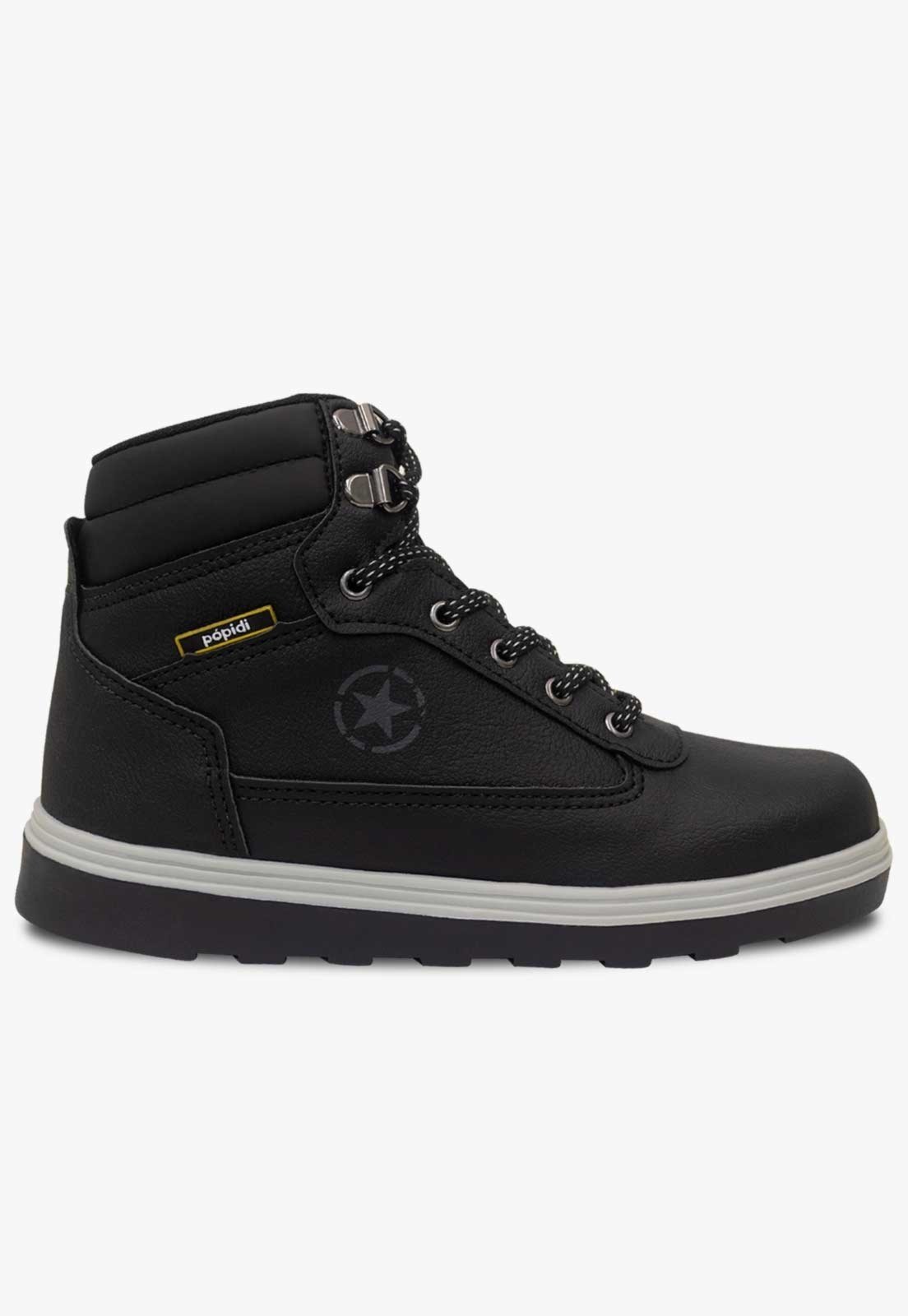 Vista 3 Infantil - Bota Coturno Masculino Casual Pópidi Menino café Pópidí café