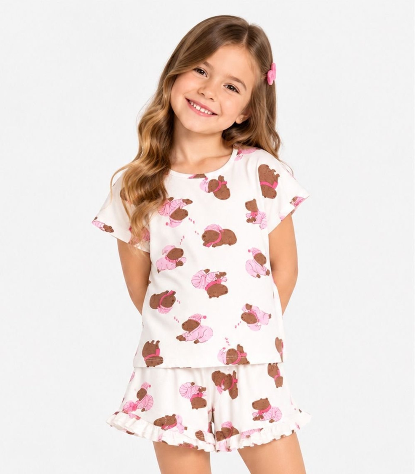 Pijama Feminino Estampado Select Branco
