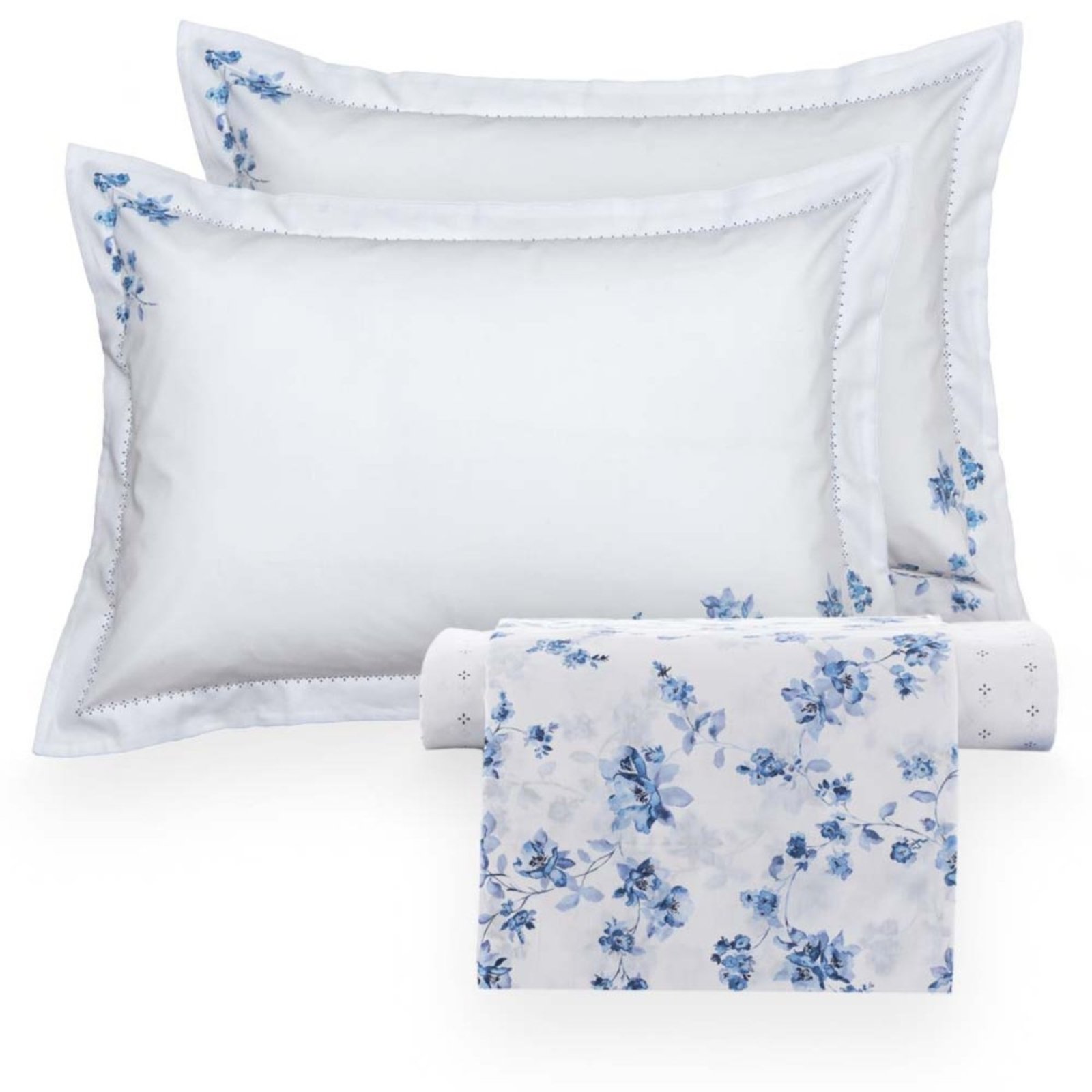 Jogo Cama King 200 Fios Kacyumara Azuri Azul