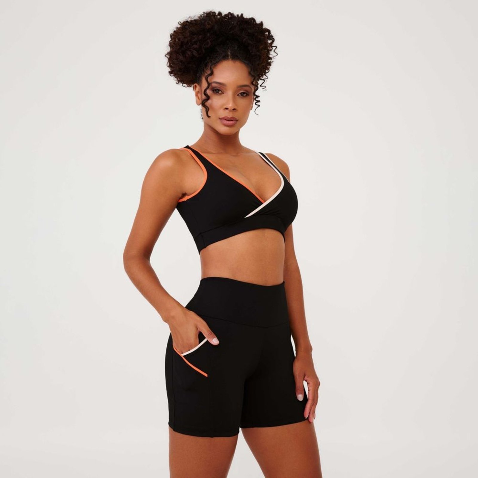 Short Zouk Preto Poliamida Donna Carioca