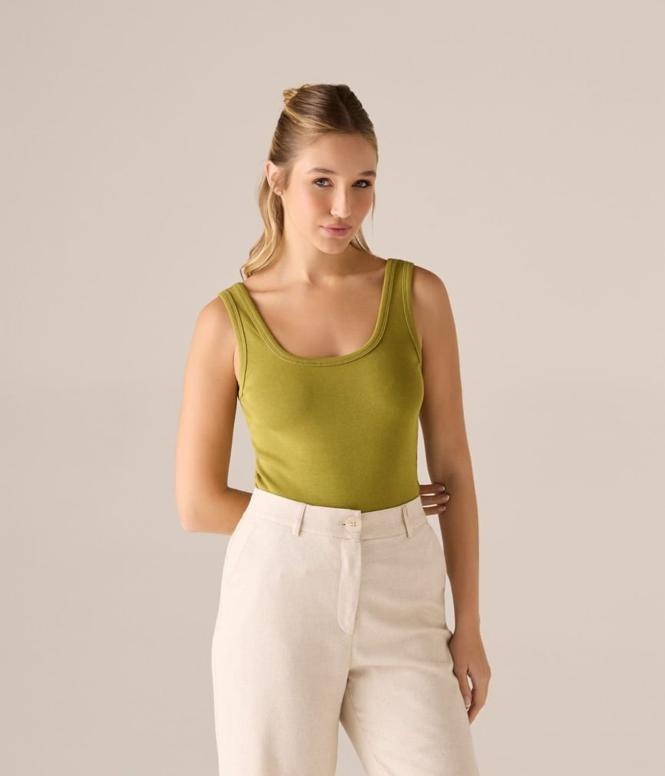 Regata Makenji Malha Tricot Feminina Verde Oliva