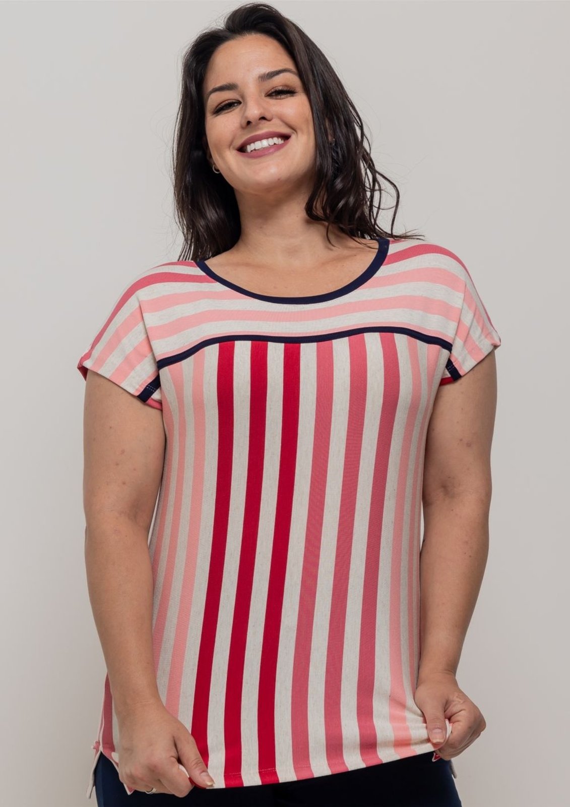 Blusa Pau a Pique Listrada Rosa ROSA – M Pau a Pique