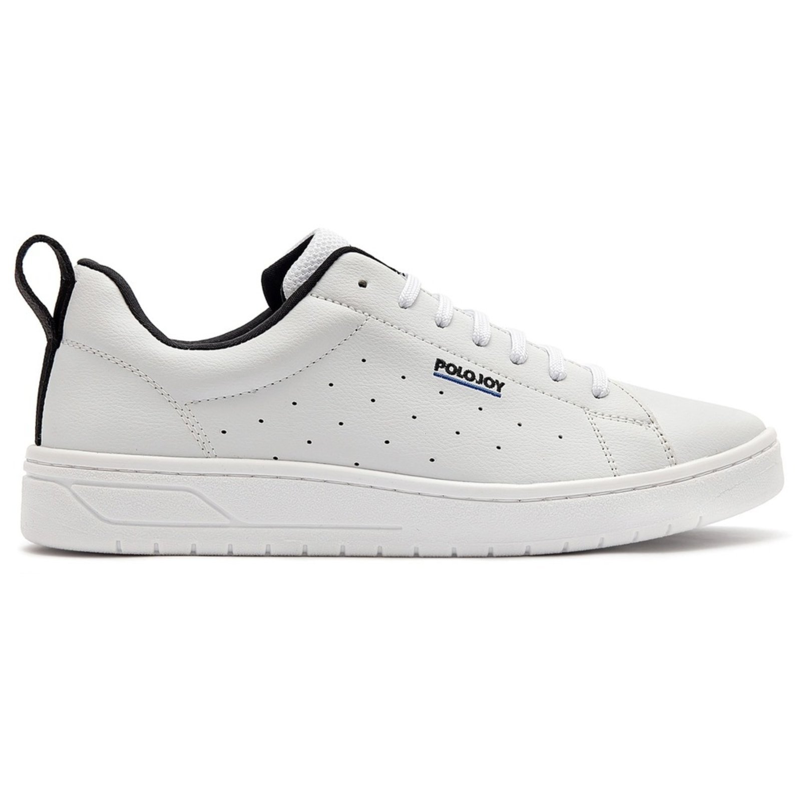 Tênis Masculino Casual Polo Joy Confortavel Sola Alta Branco