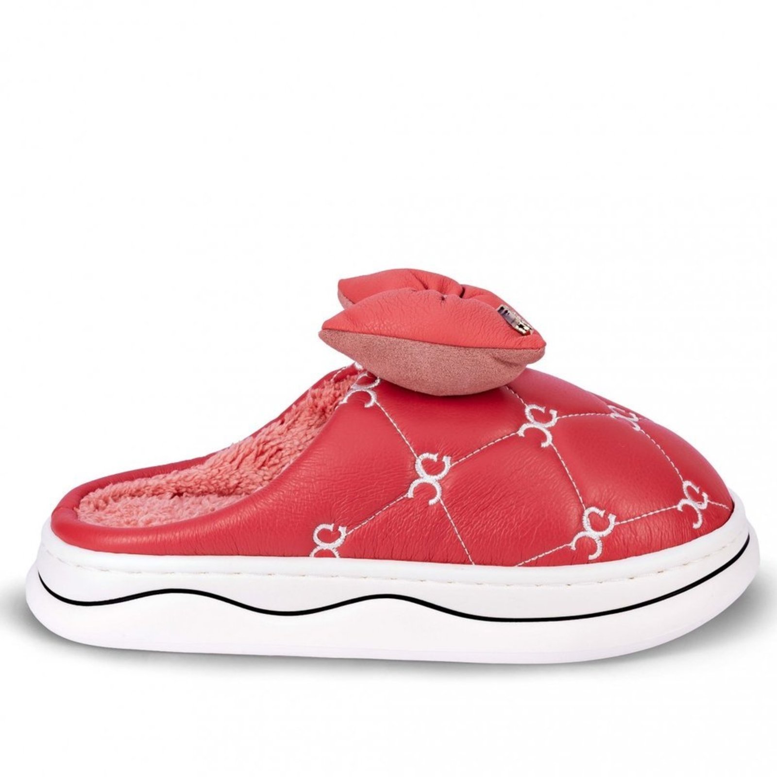 Infantil - Pantufa Feminina Forrada com Laço Zariff 803339 Zariff Vermelho