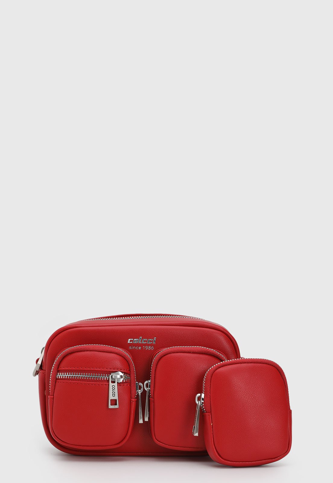 Bolsa Transversal Colcci Com Porta-Moeda Vermelha