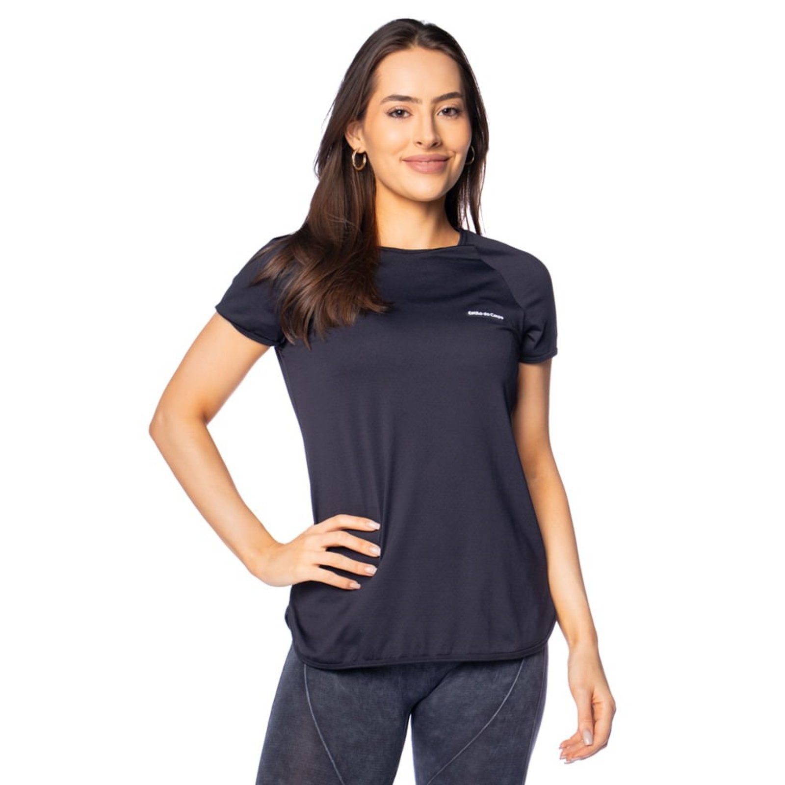 Blusa Feminina Estilo do Corpo UV Protection Preto