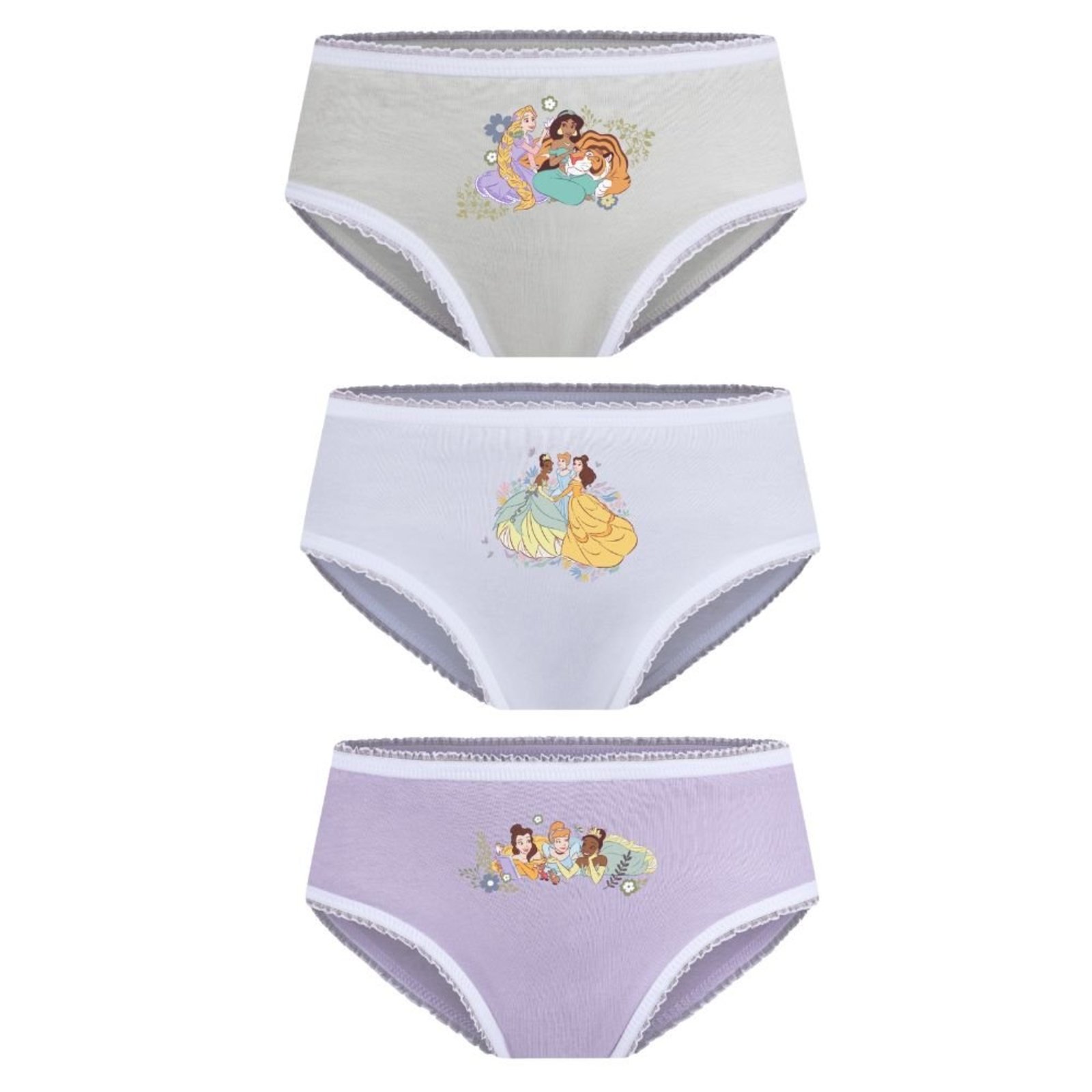 Kit 3 Calcinha Lobinha Princesas 18201-089