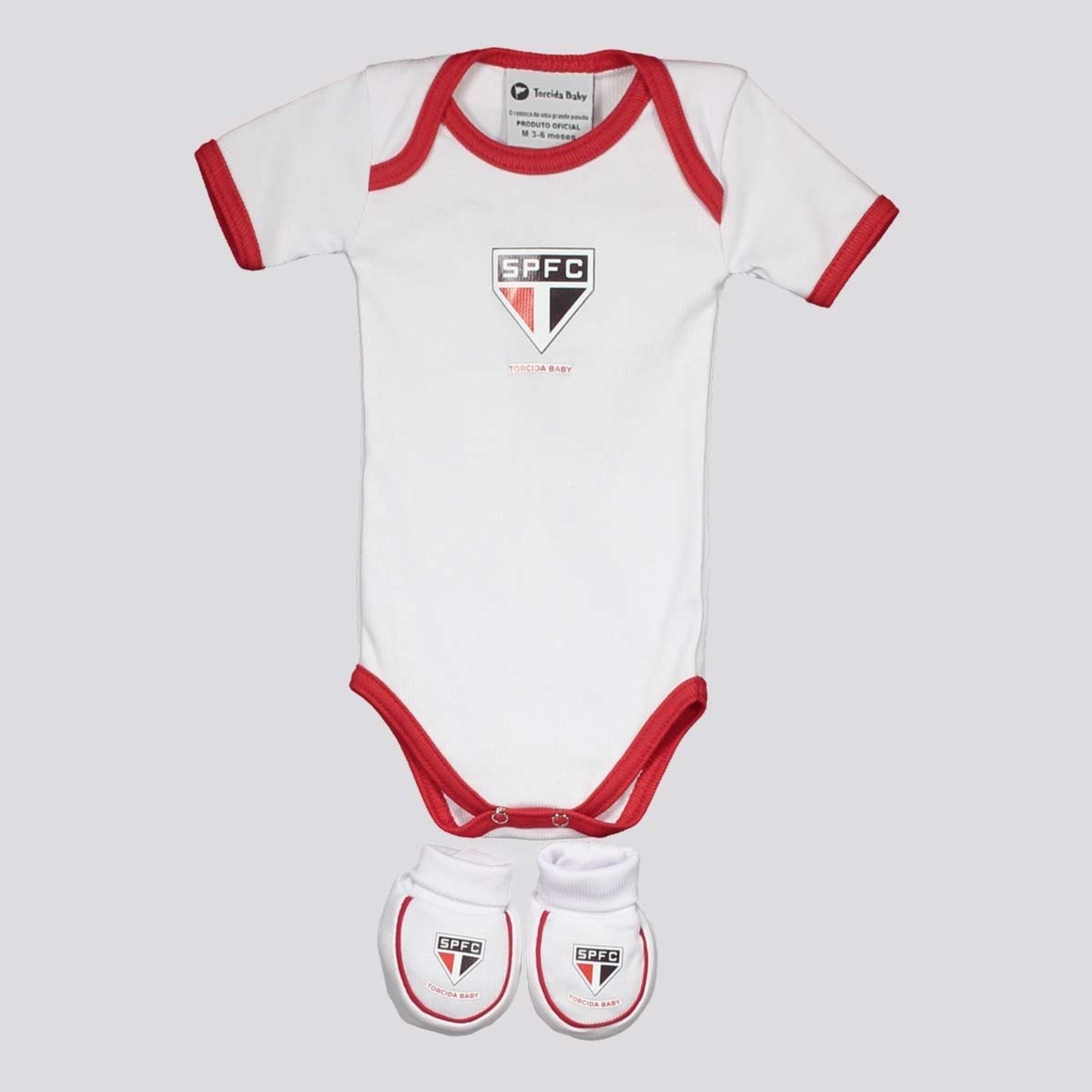 Infantil – Kit Body São Paulo I Branco e Vermelho