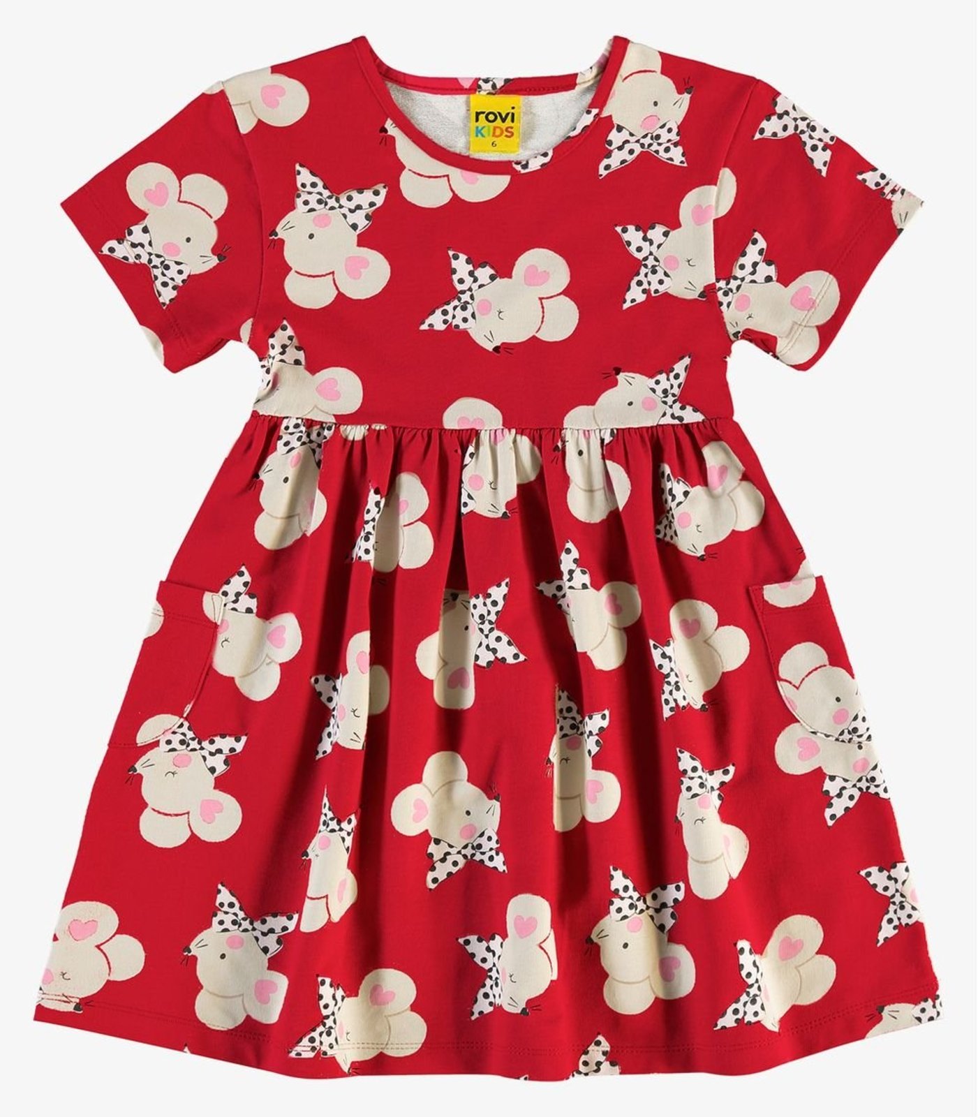 Infantil – Vestido em Meia Malha Rovi Vermelho