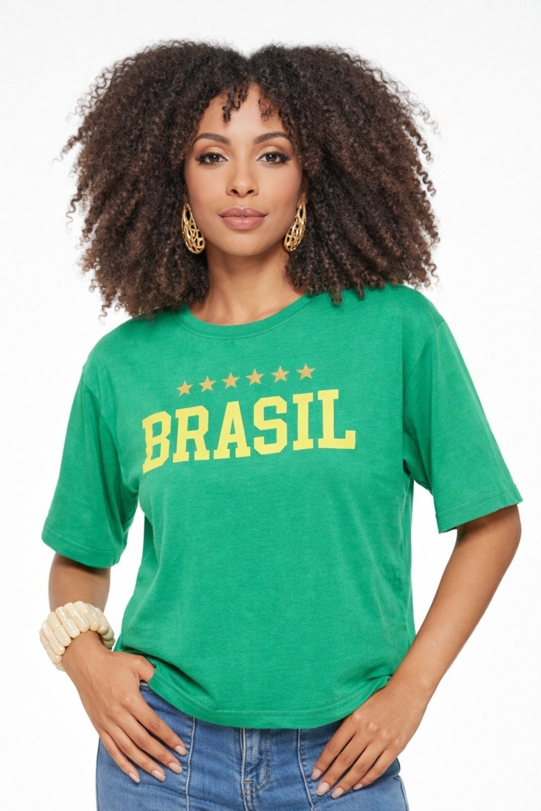 T-shirt D Bell Outlet Fashion Gola Seleção Brasileira Verde