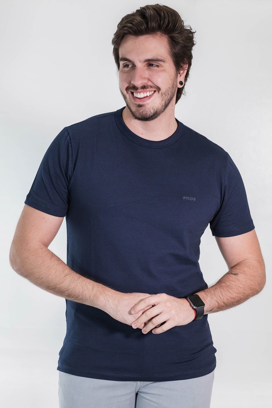 Camiseta Básica Elastano Masculina Manga Curta Anticorpus