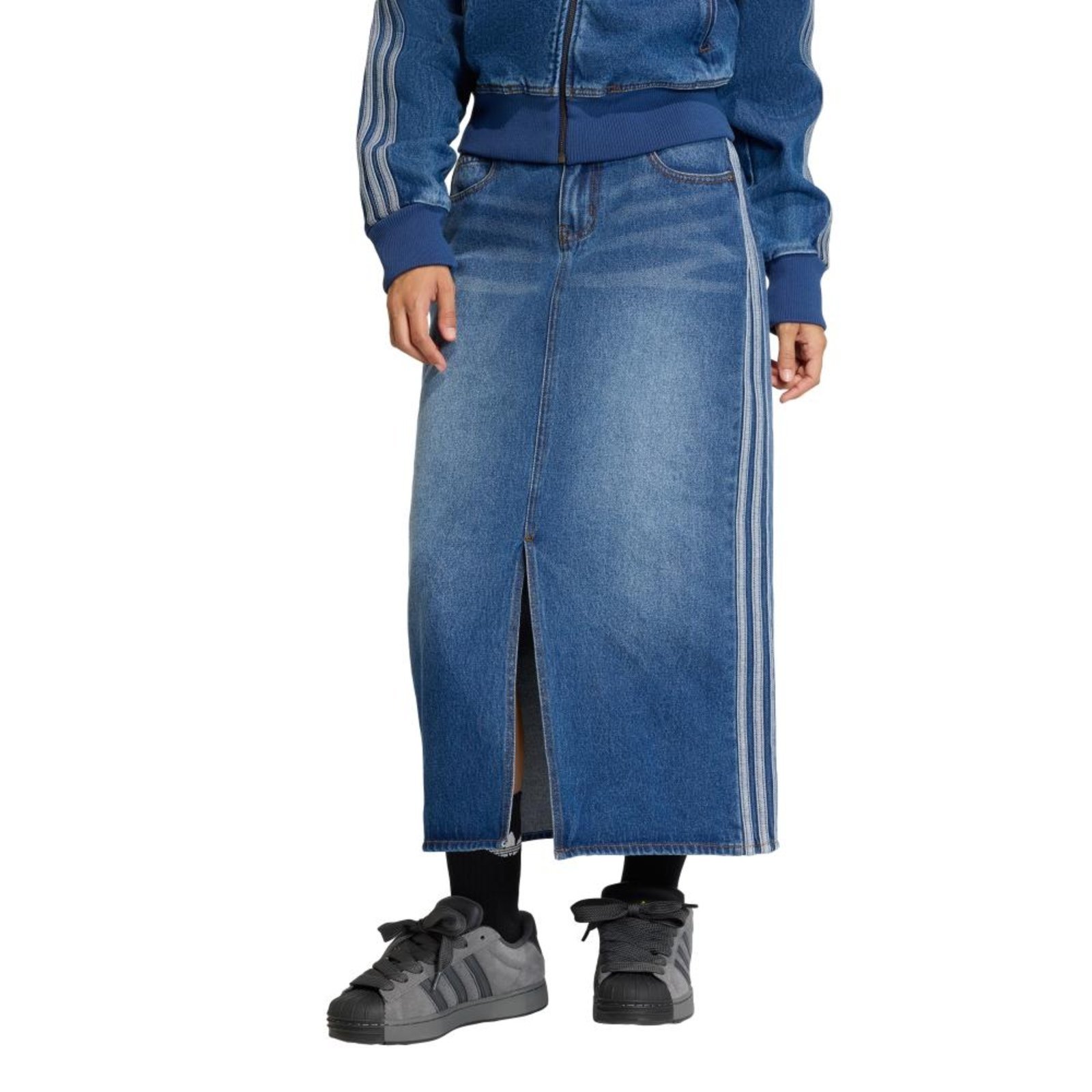 SAIA JEANS LÁPIS TRÊS LISTRAS adidas Originals Azul