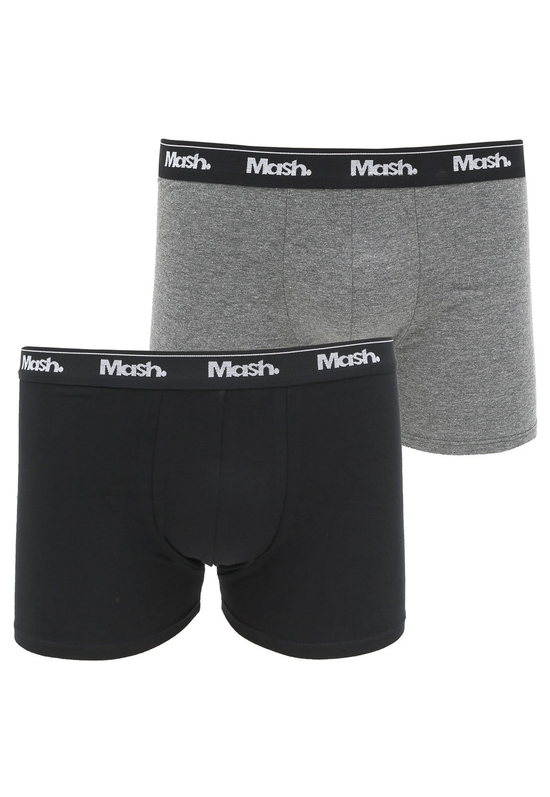 Kit 2pçs Cueca MASH Boxer Logo Preto