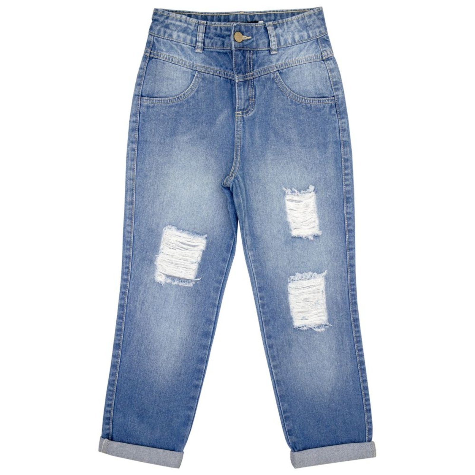 Infantil - Calça Juvenil Look Jeans Mom Jeans